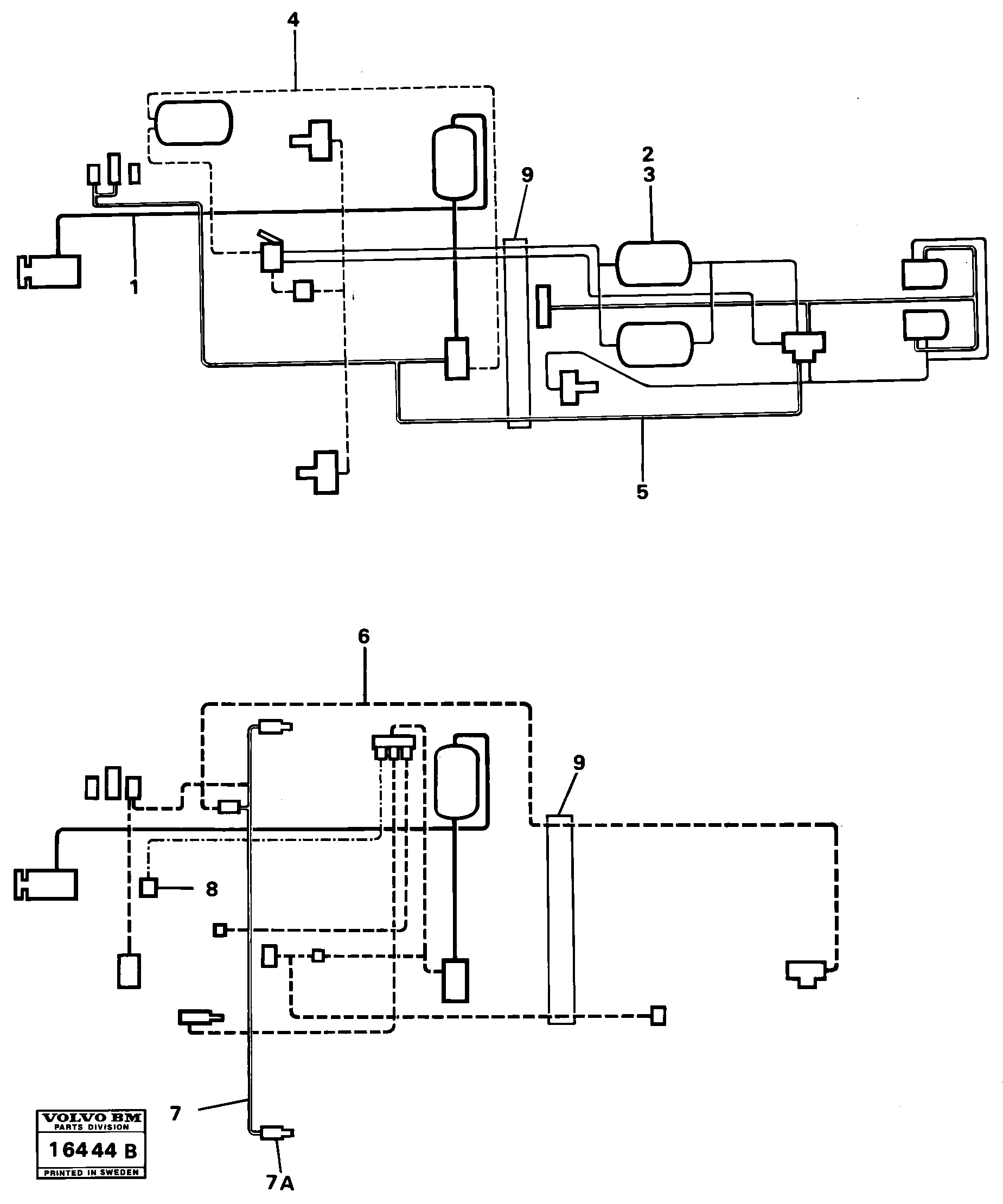 Схема запчастей Volvo 5350 5350 - 18327 Pneumatic system prod nr 3700 Tillv Nr -1616 