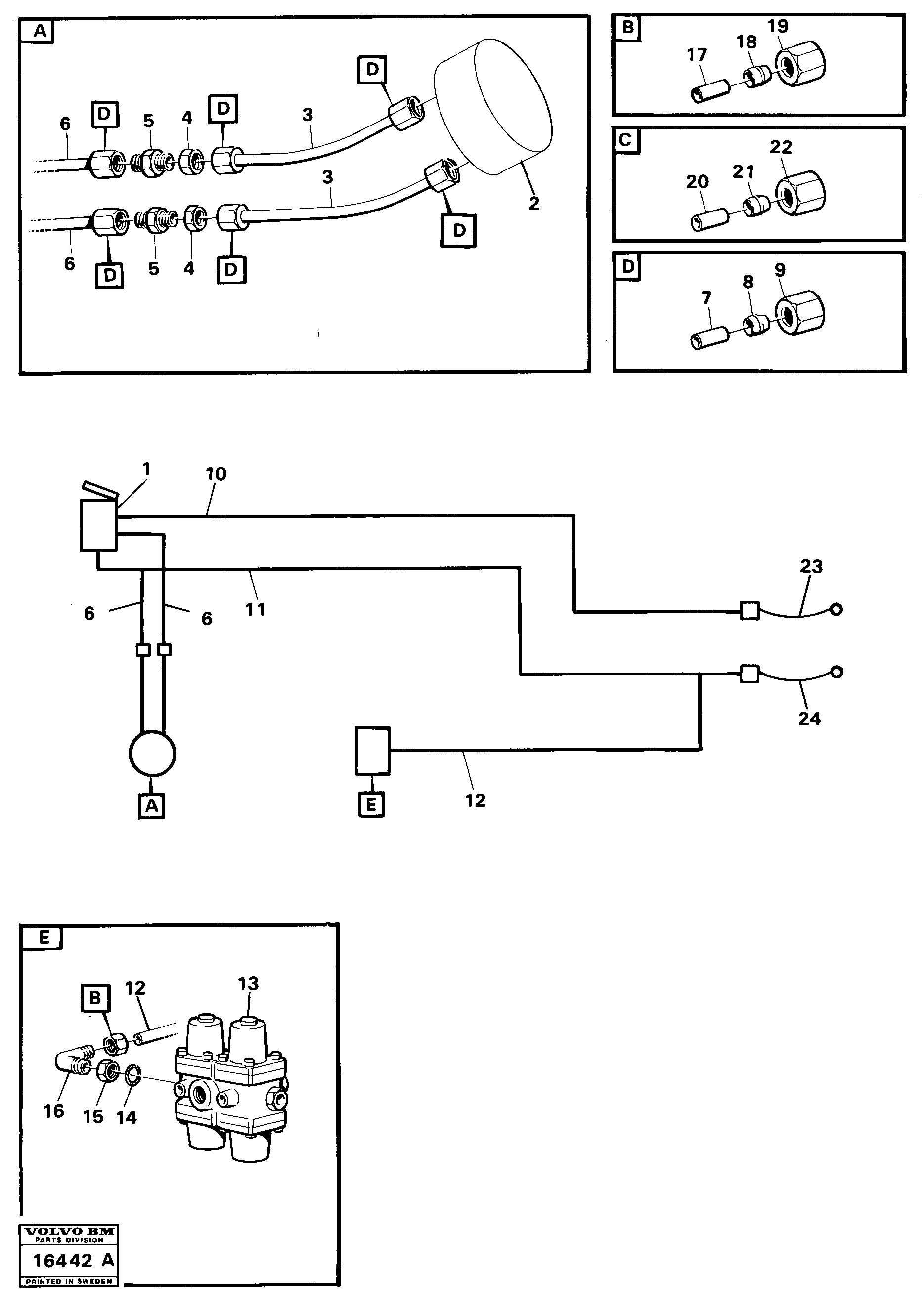 Схема запчастей Volvo 5350 5350 - 18577 Brake circuit 1, tractor 