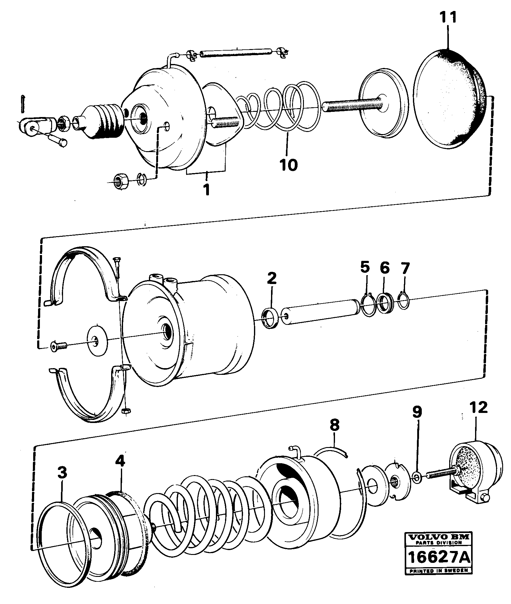 Схема запчастей Volvo 5350 5350 - 2050 Brake cylinder tillv nr -1243 