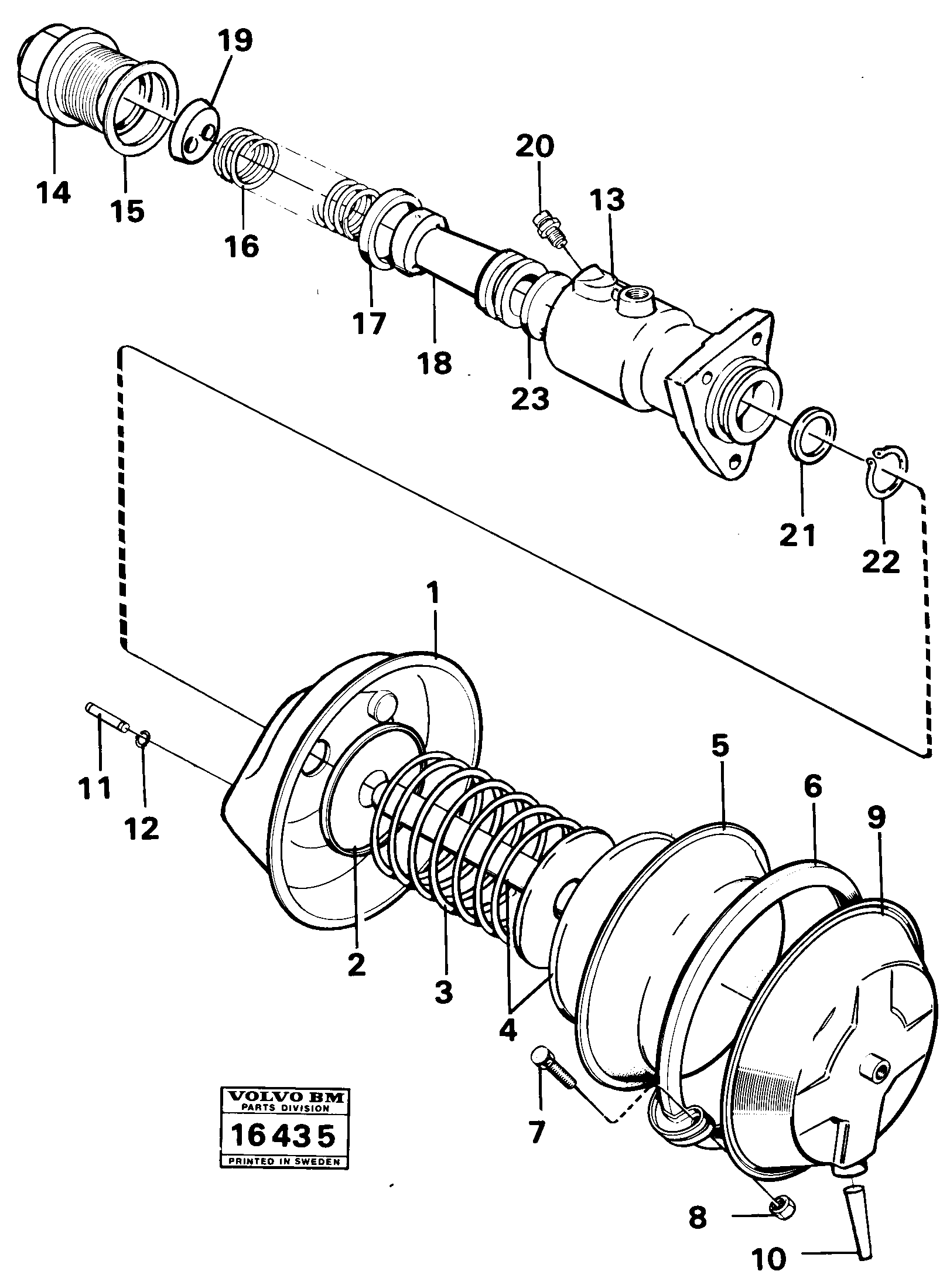 Схема запчастей Volvo 5350 5350 - 23374 Brake unit 