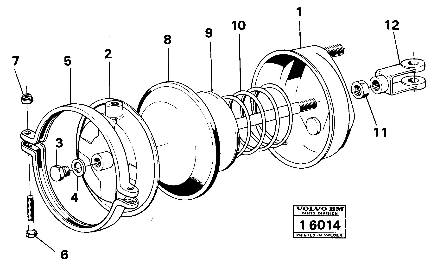 Схема запчастей Volvo 5350 5350 - 32138 Brake cylinder 