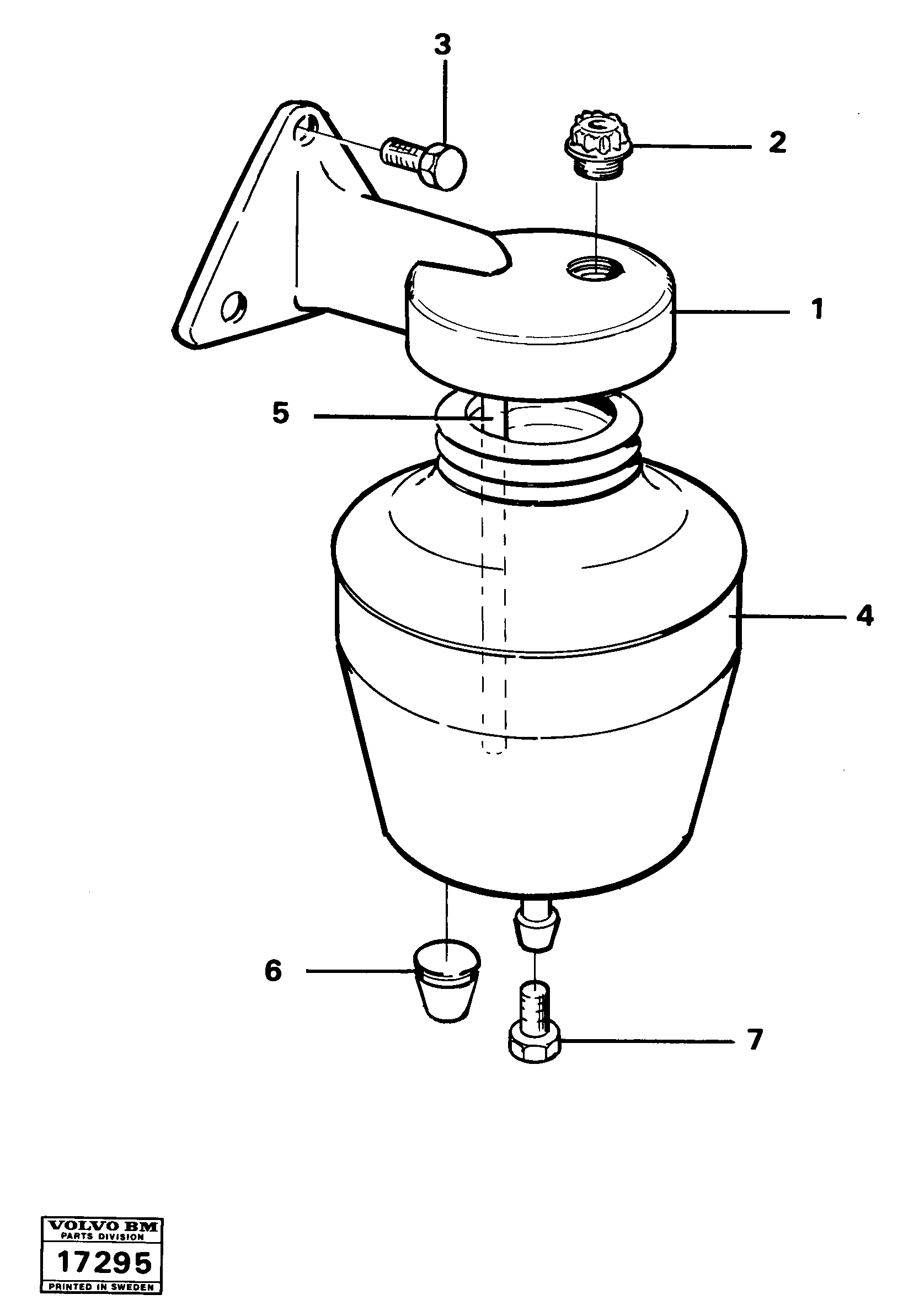 Схема запчастей Volvo 5350 5350 - 40118 Anti-freeze tank prod nr 37004 Tillv Nr 1800- 
