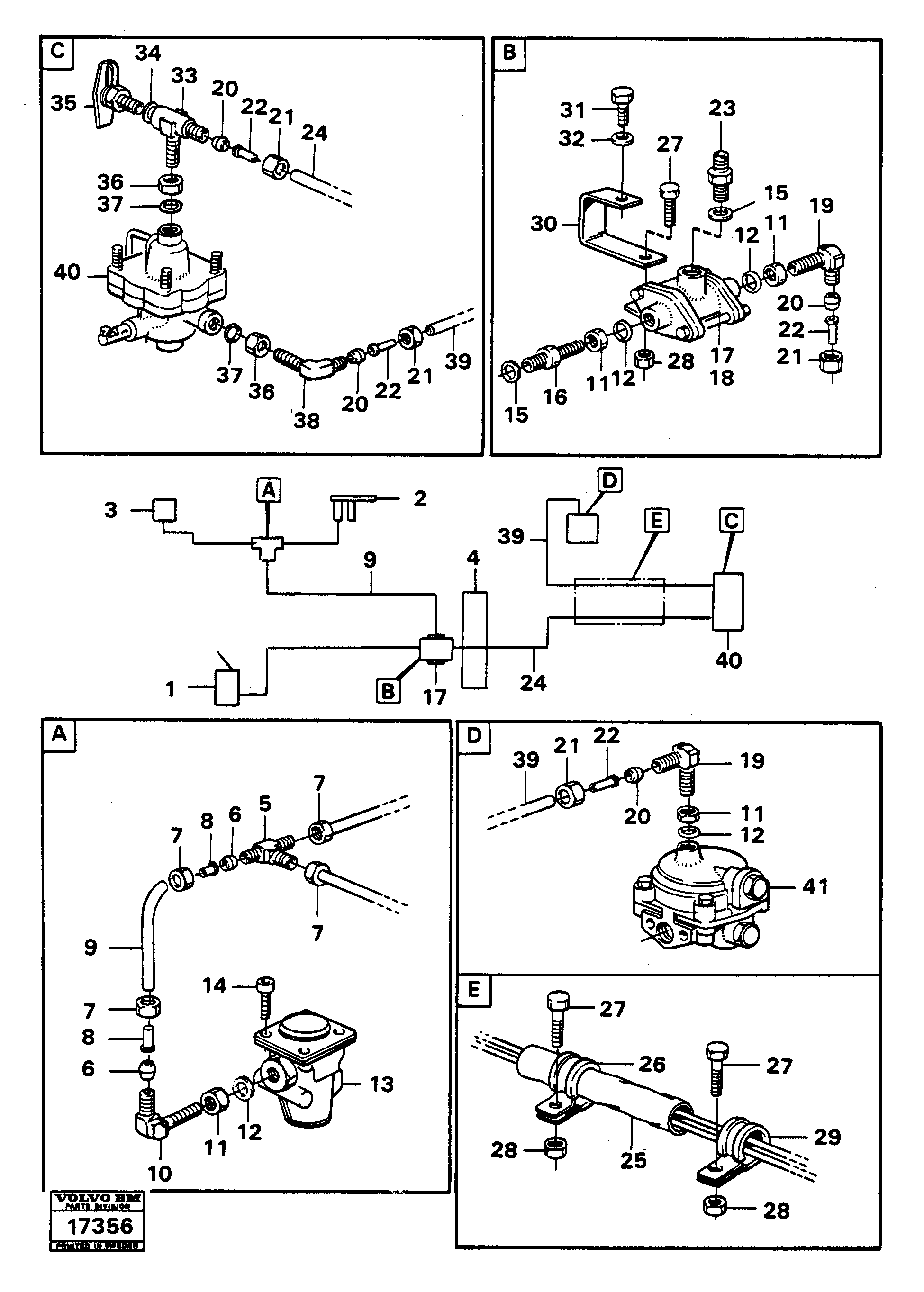 Схема запчастей Volvo 5350 5350 - 40120 Eg-brake equipment 99590 