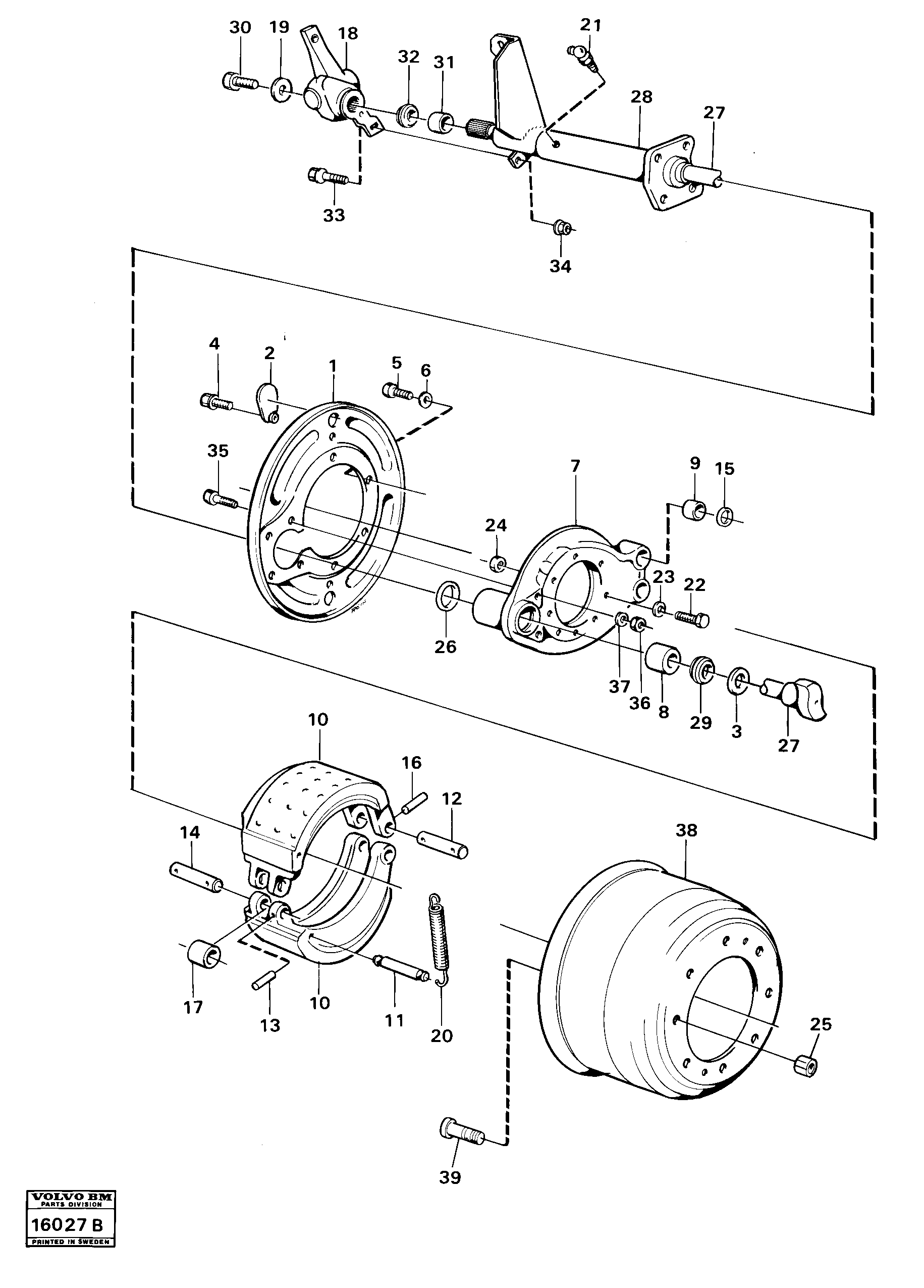 Схема запчастей Volvo 5350 5350 - 83103 Bogie-wheel brake tillv nr -1616 