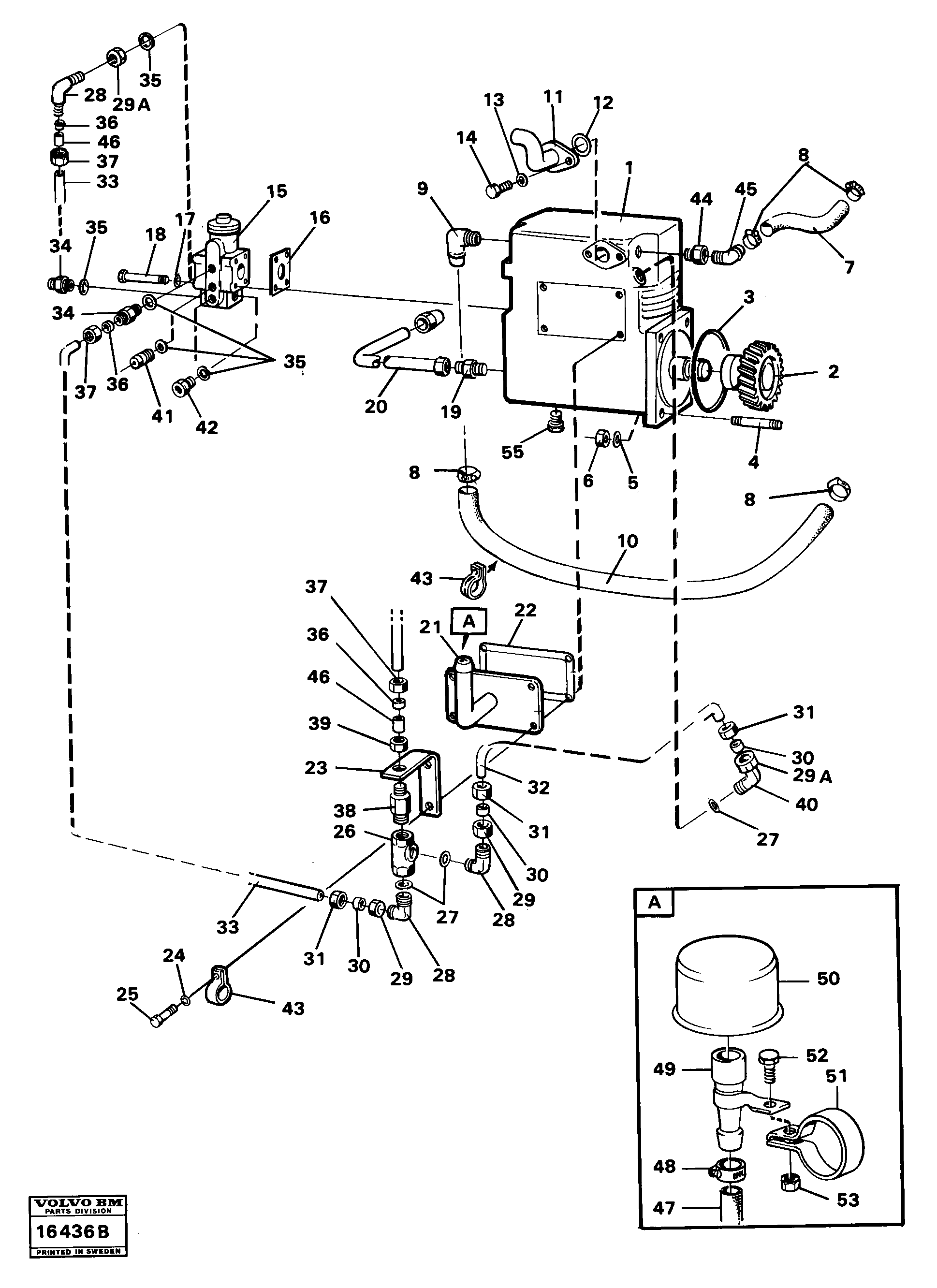 Схема запчастей Volvo 5350 5350 - 83802 Air-compressor with fitting parts 