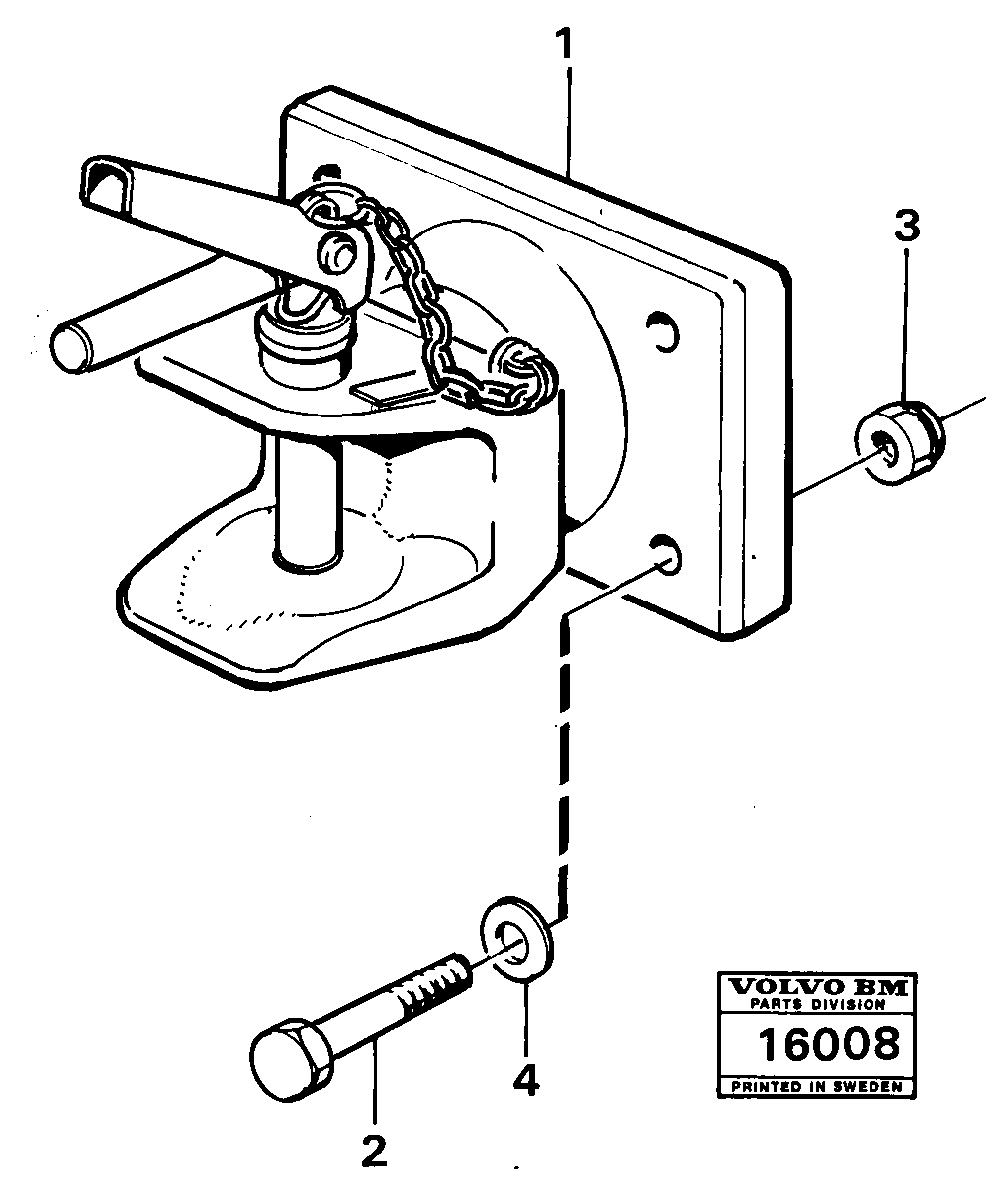 Схема запчастей Volvo 5350 5350 - 11131 Draft hook 93565 