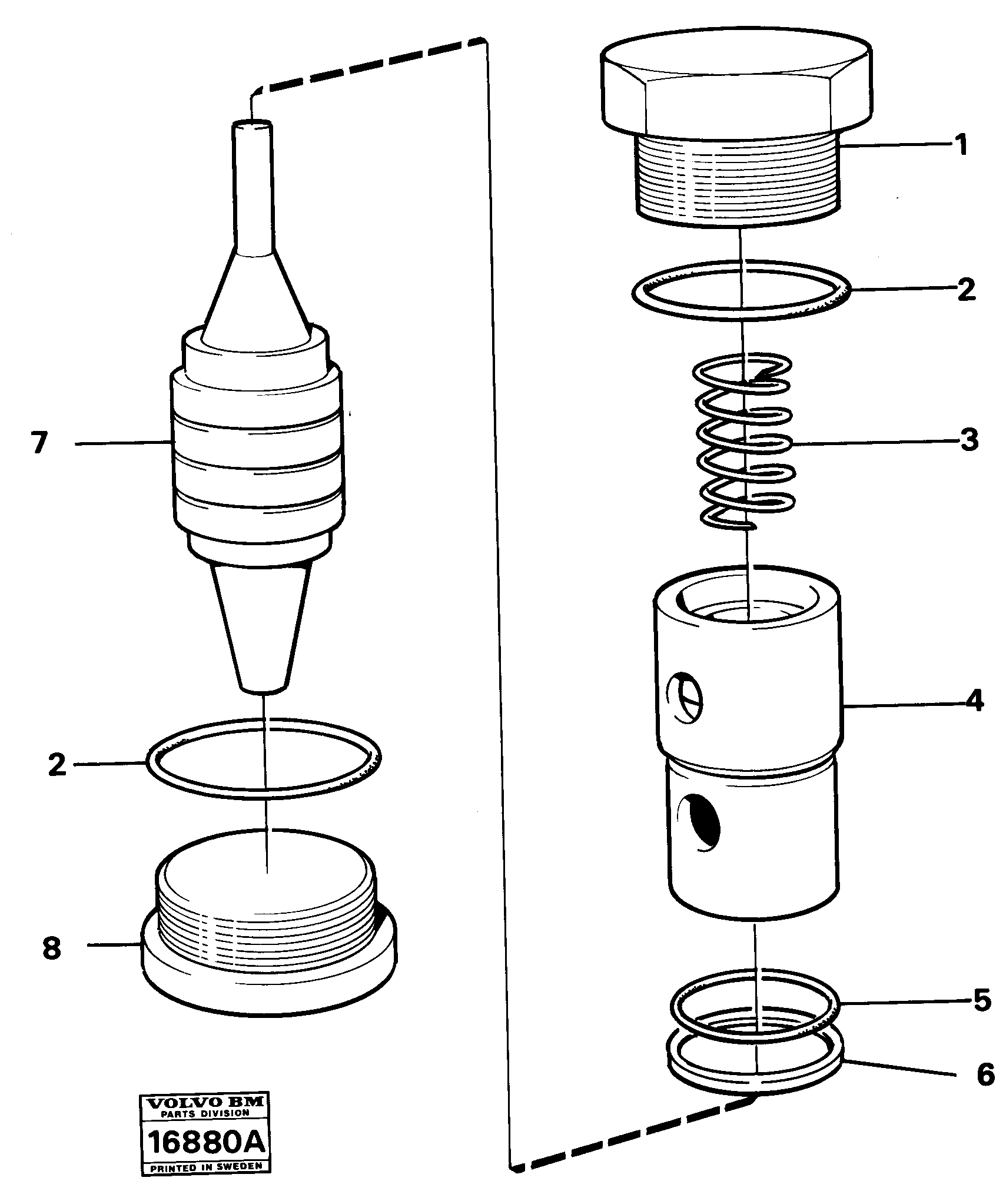 Схема запчастей Volvo 5350 5350 - 11137 Клапан обратный 