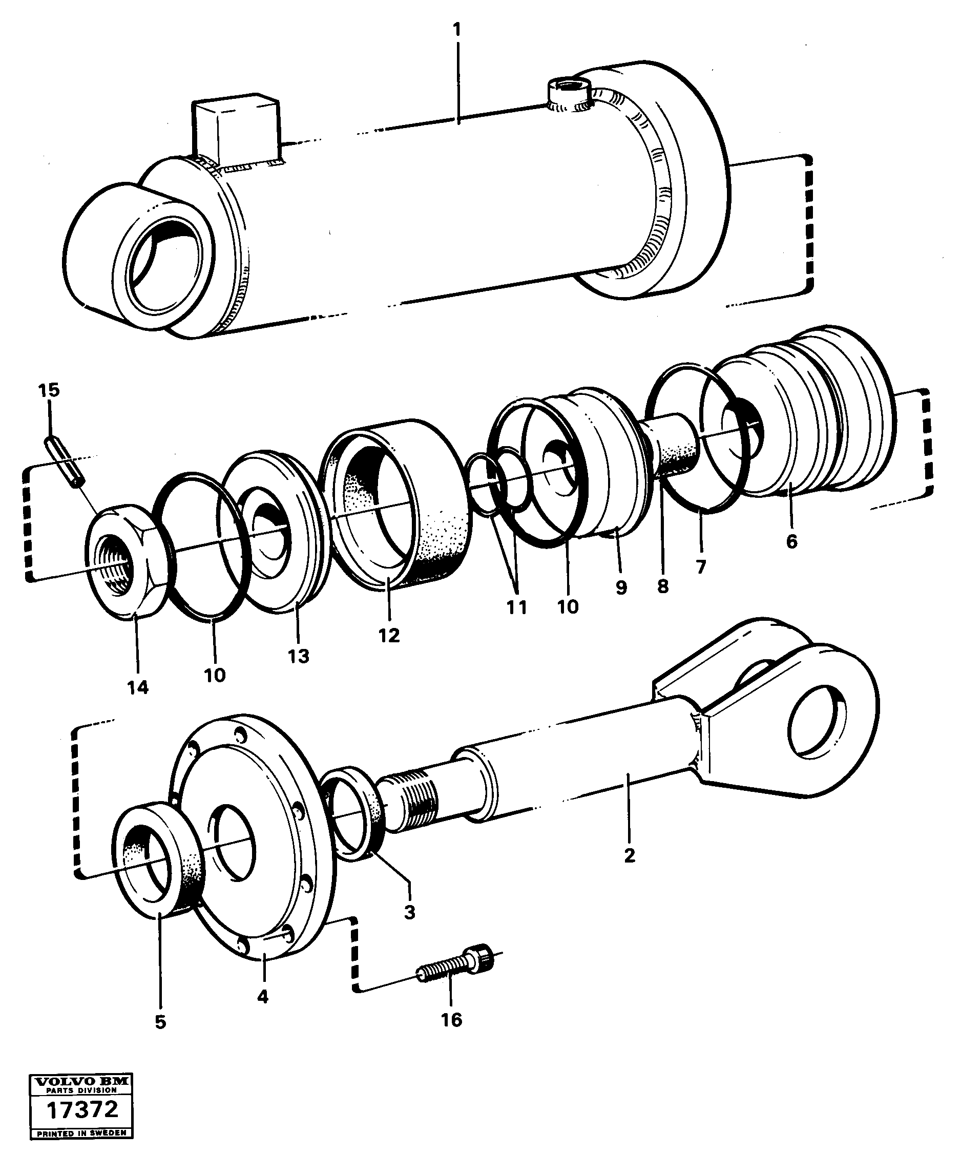 Схема запчастей Volvo 5350 5350 - 11140 Гидроцилиндр 