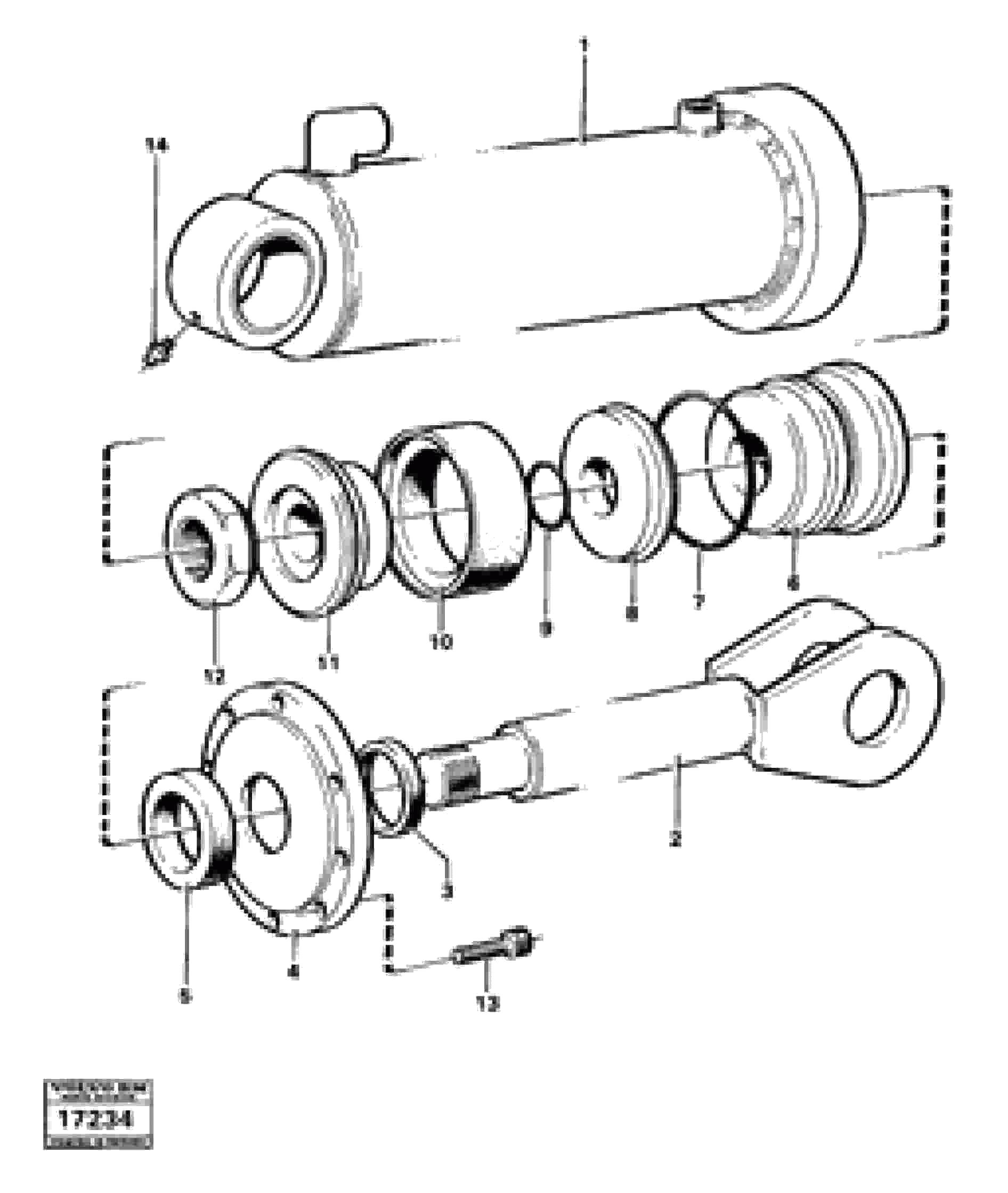 Схема запчастей Volvo 5350 5350 - 22546 Гидроцилиндр 