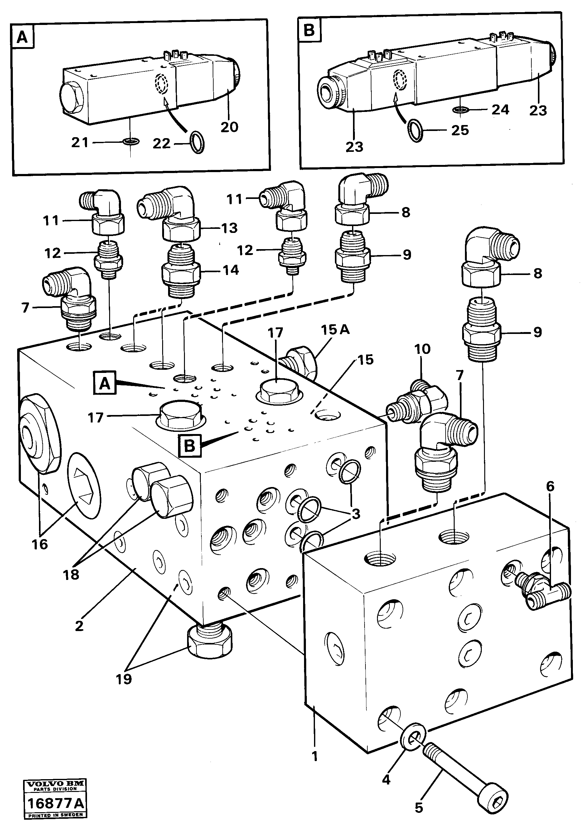 Схема запчастей Volvo 5350 5350 - 45258 Valve section 