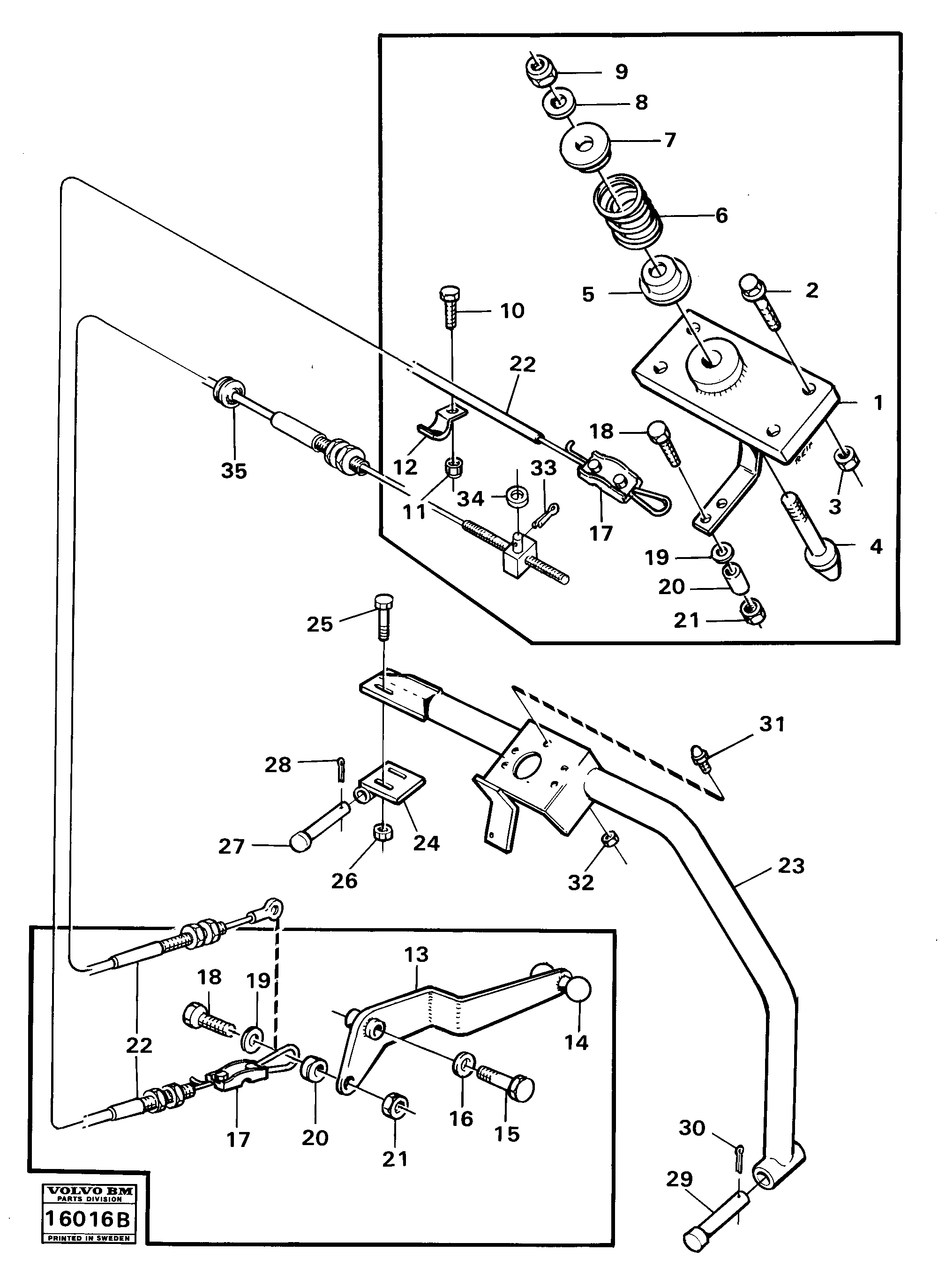 Схема запчастей Volvo 5350 5350 - 90330 Hood lock 