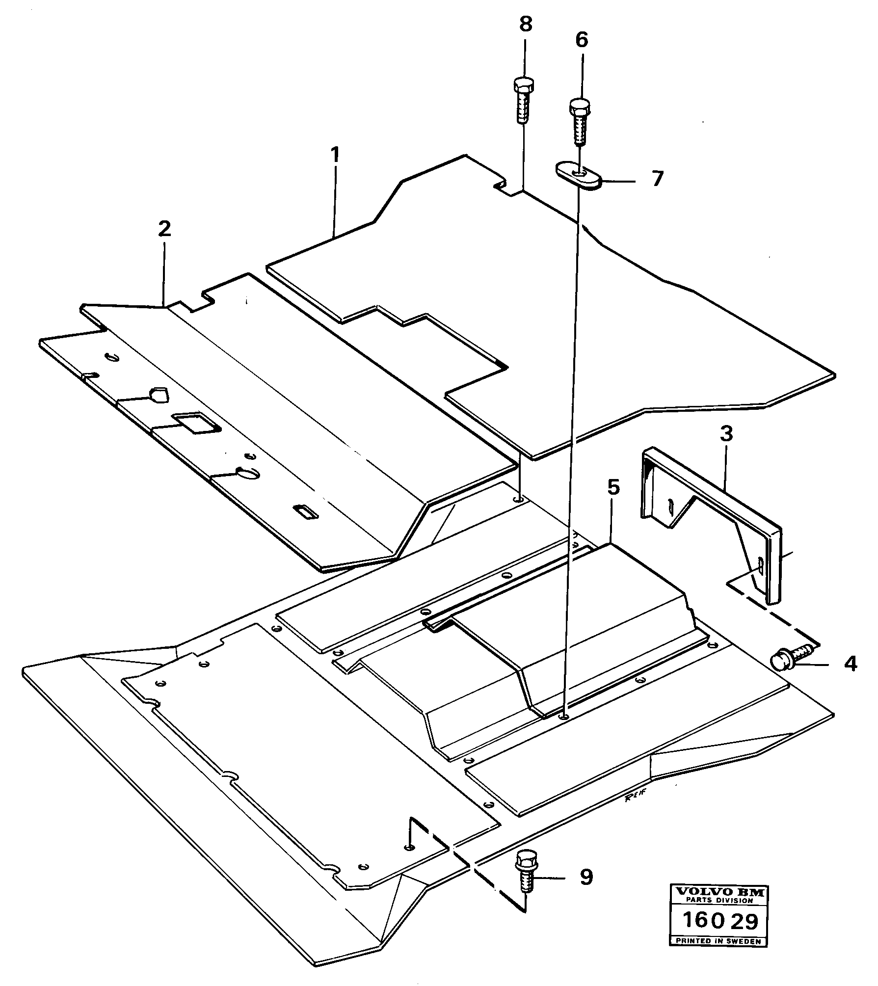 Схема запчастей Volvo 5350 5350 - 11143 Floor 
