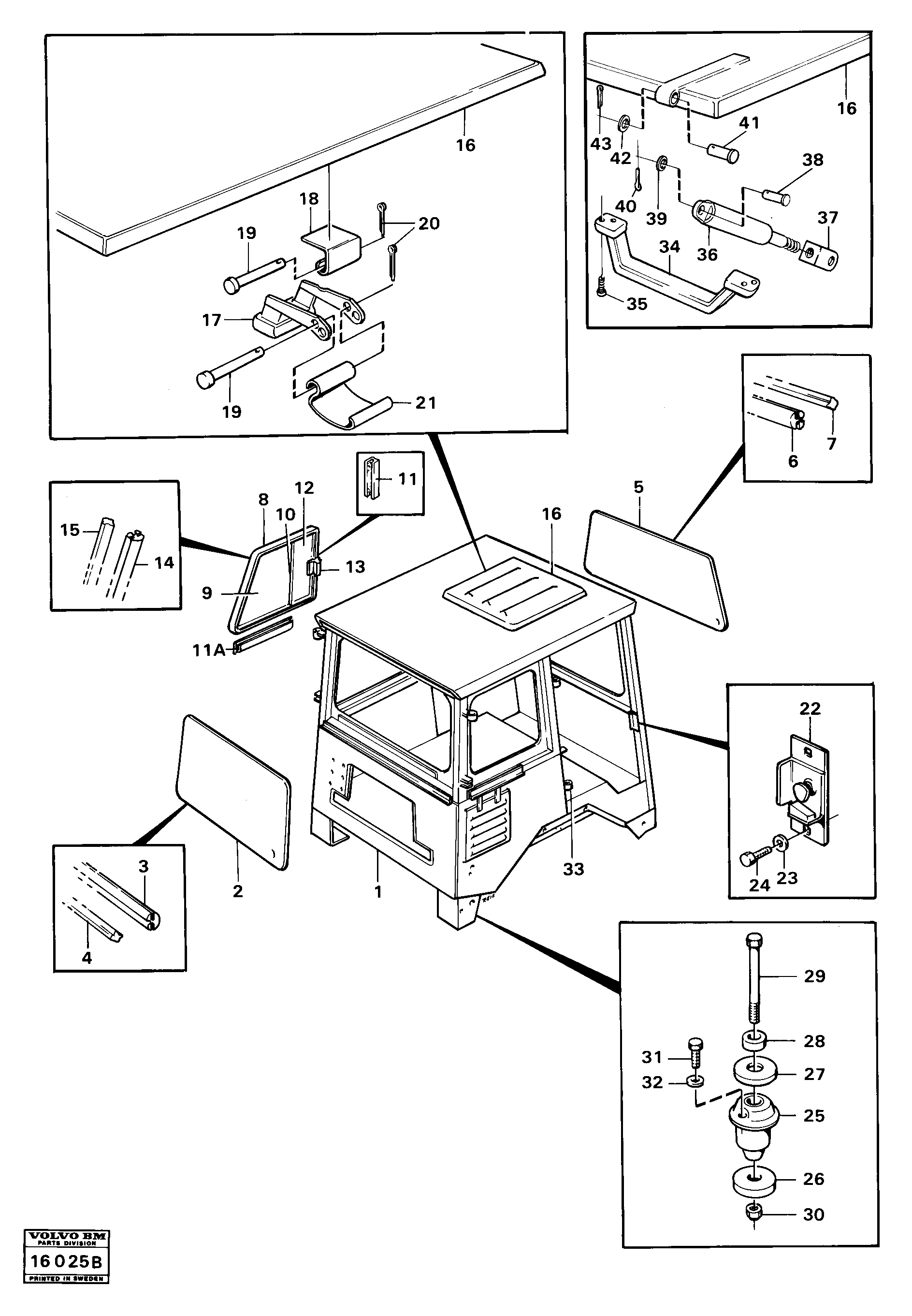 Схема запчастей Volvo 5350 5350 - 22548 Drivers cab 