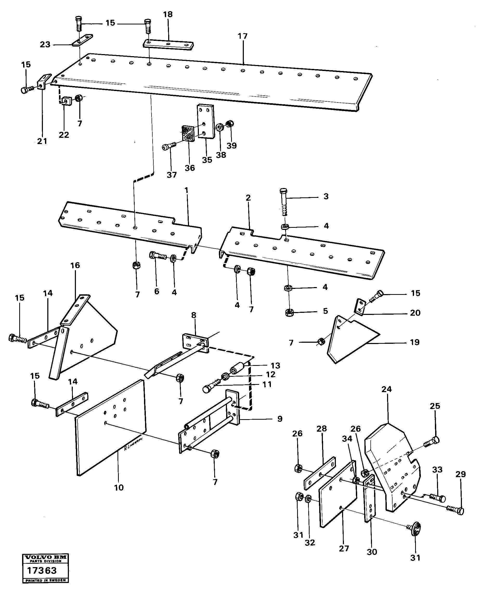 Схема запчастей Volvo 5350 5350 - 84403 Mudguards,rear 99692,99693 