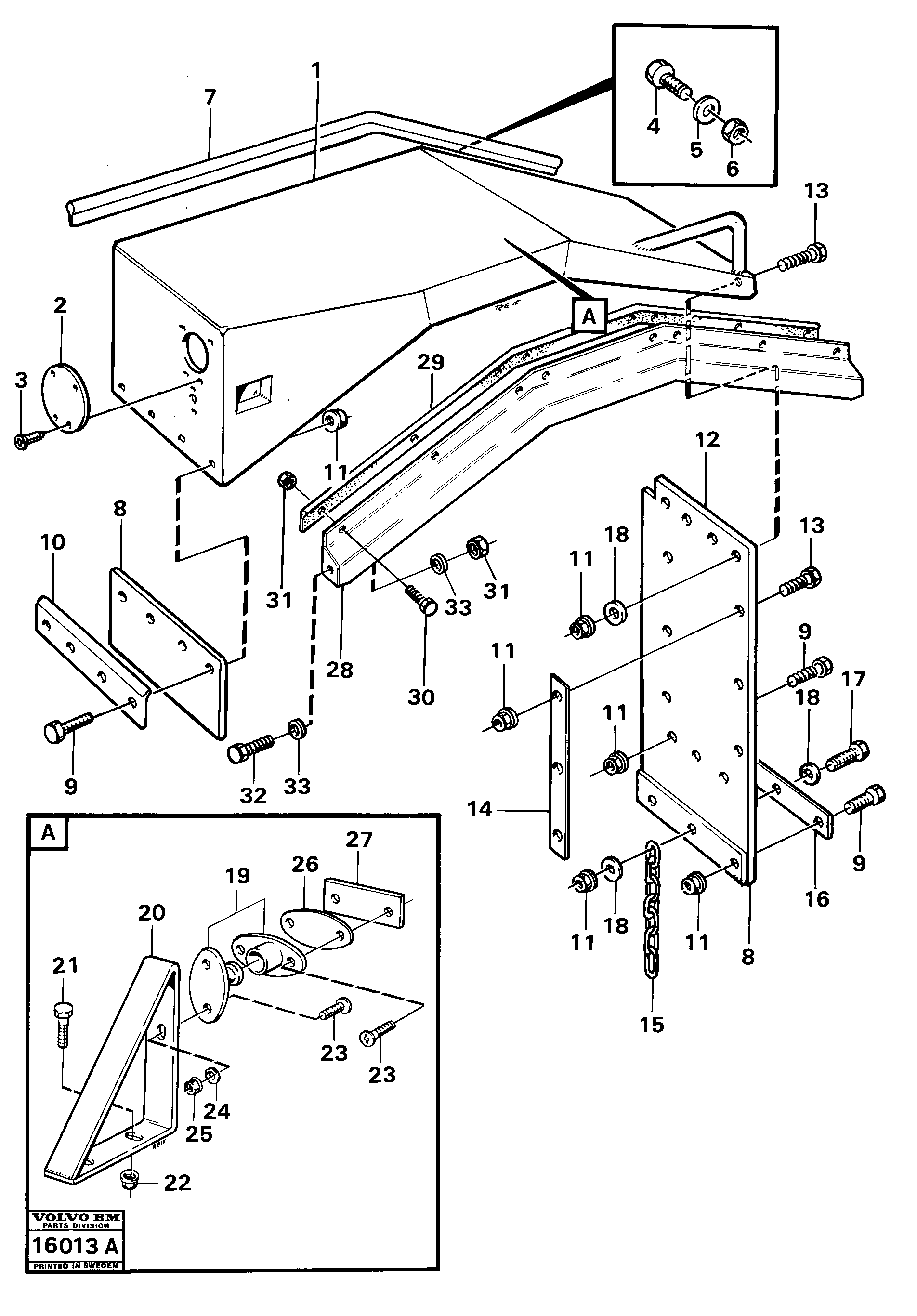 Схема запчастей Volvo 5350 5350 - 84758 Mudguards and splash guard 