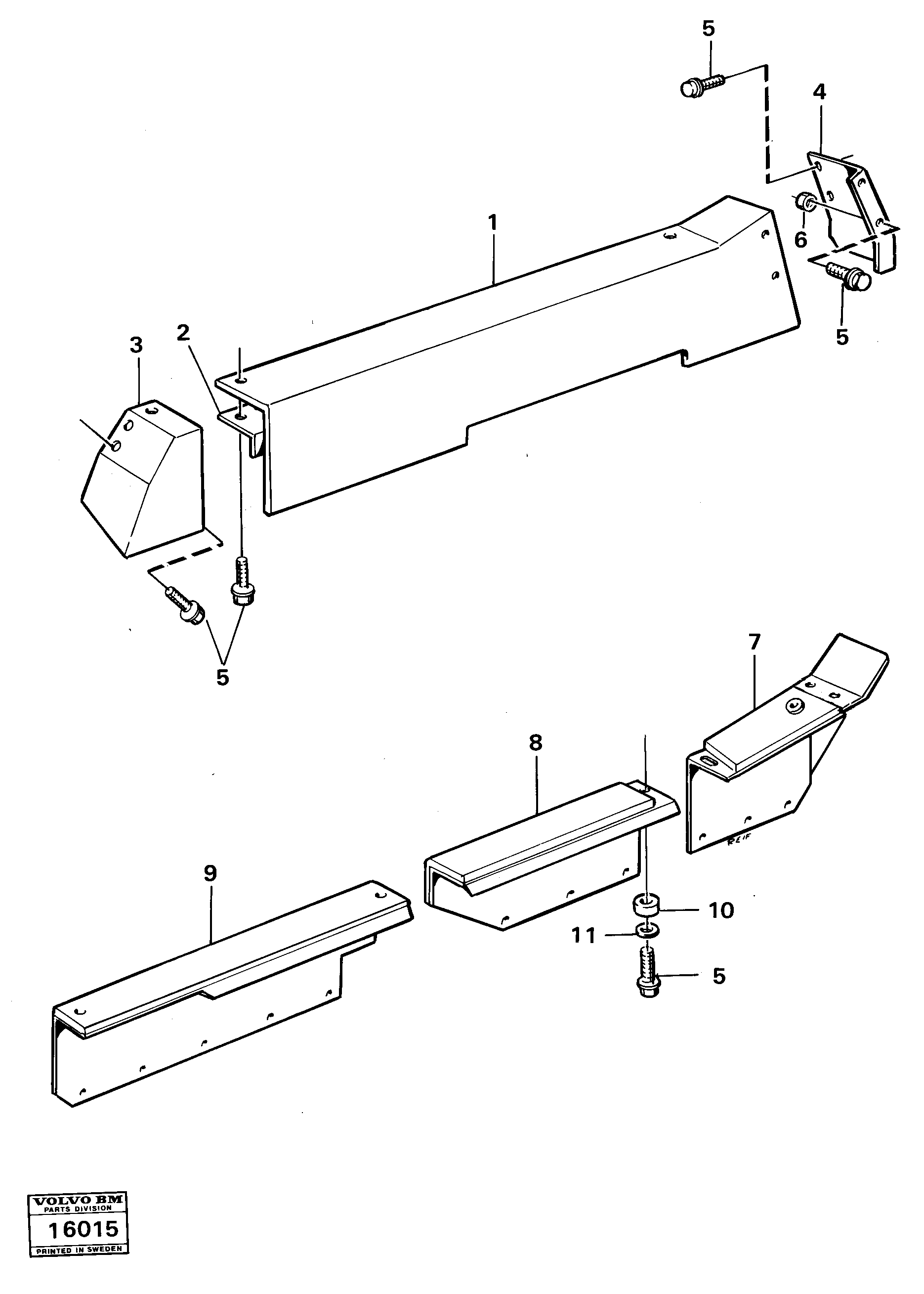 Схема запчастей Volvo 5350 5350 - 90580 Wheel-housing plates 