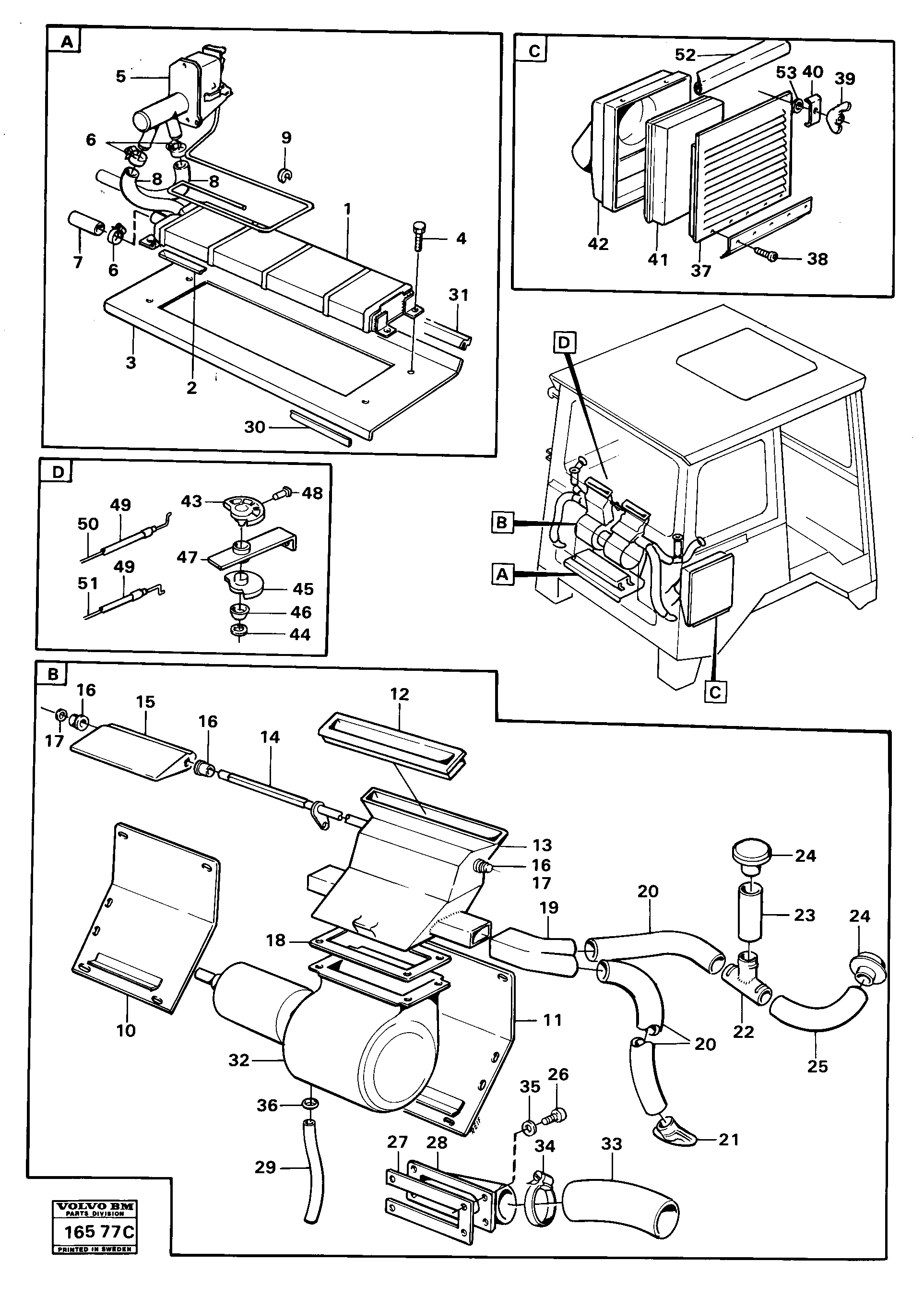 Схема запчастей Volvo 5350 5350 - 89982 Cab ventilation 