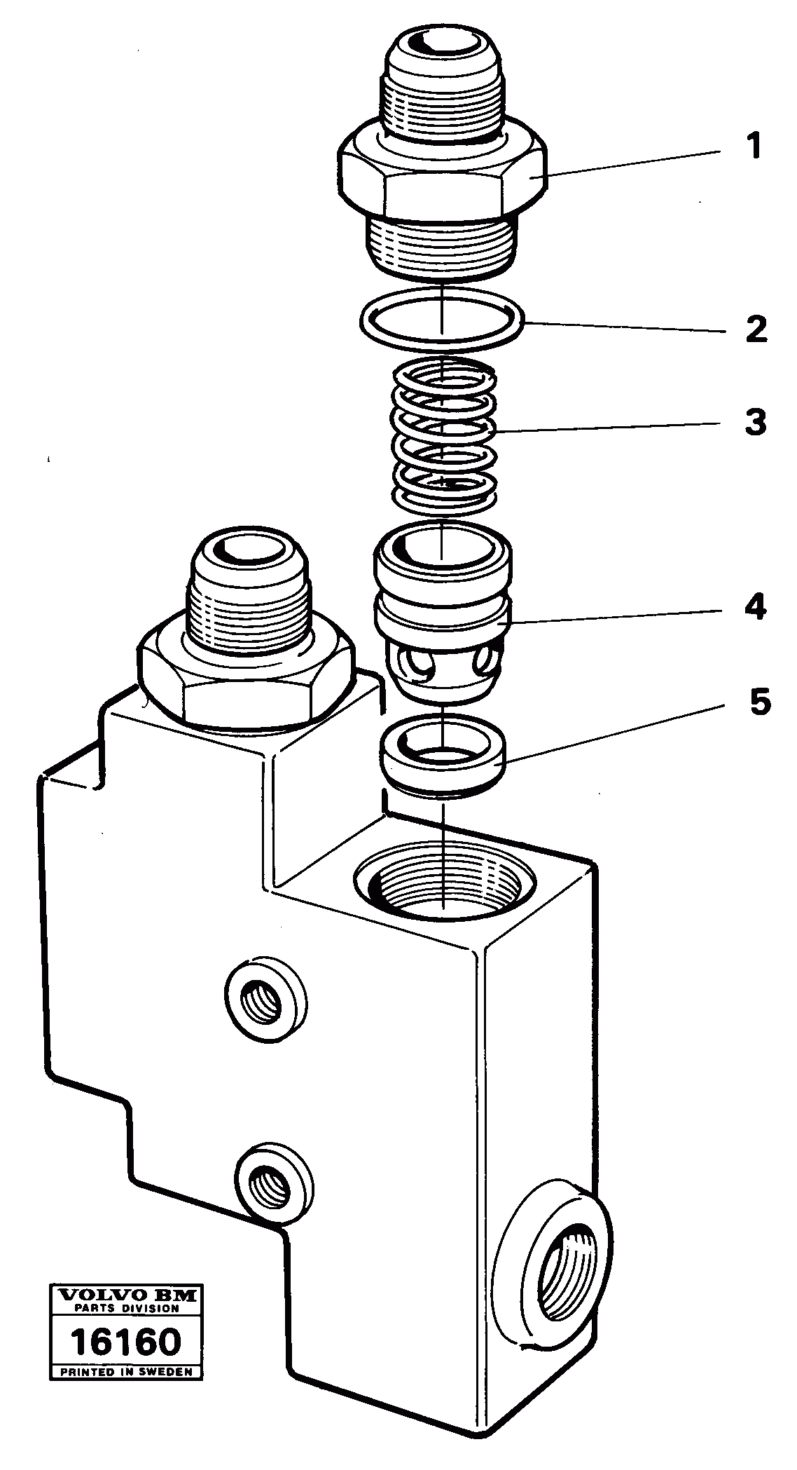 Схема запчастей Volvo 5350 5350 - 15565 Клапан обратный 