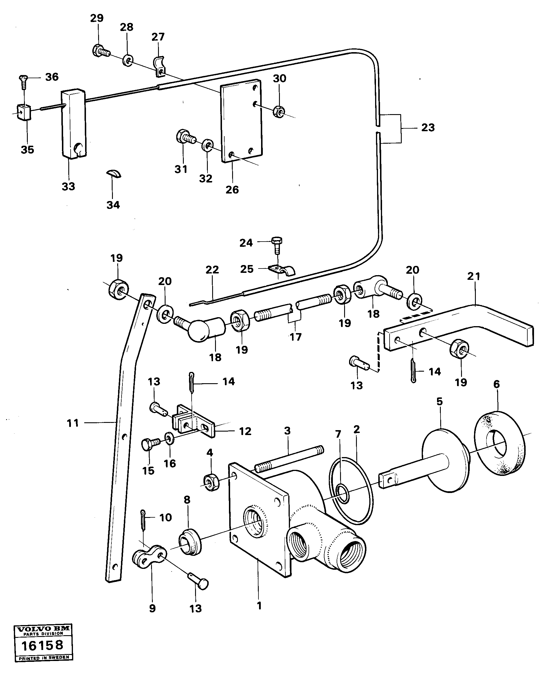 Схема запчастей Volvo 5350 5350 - 84087 Shut-off valve 