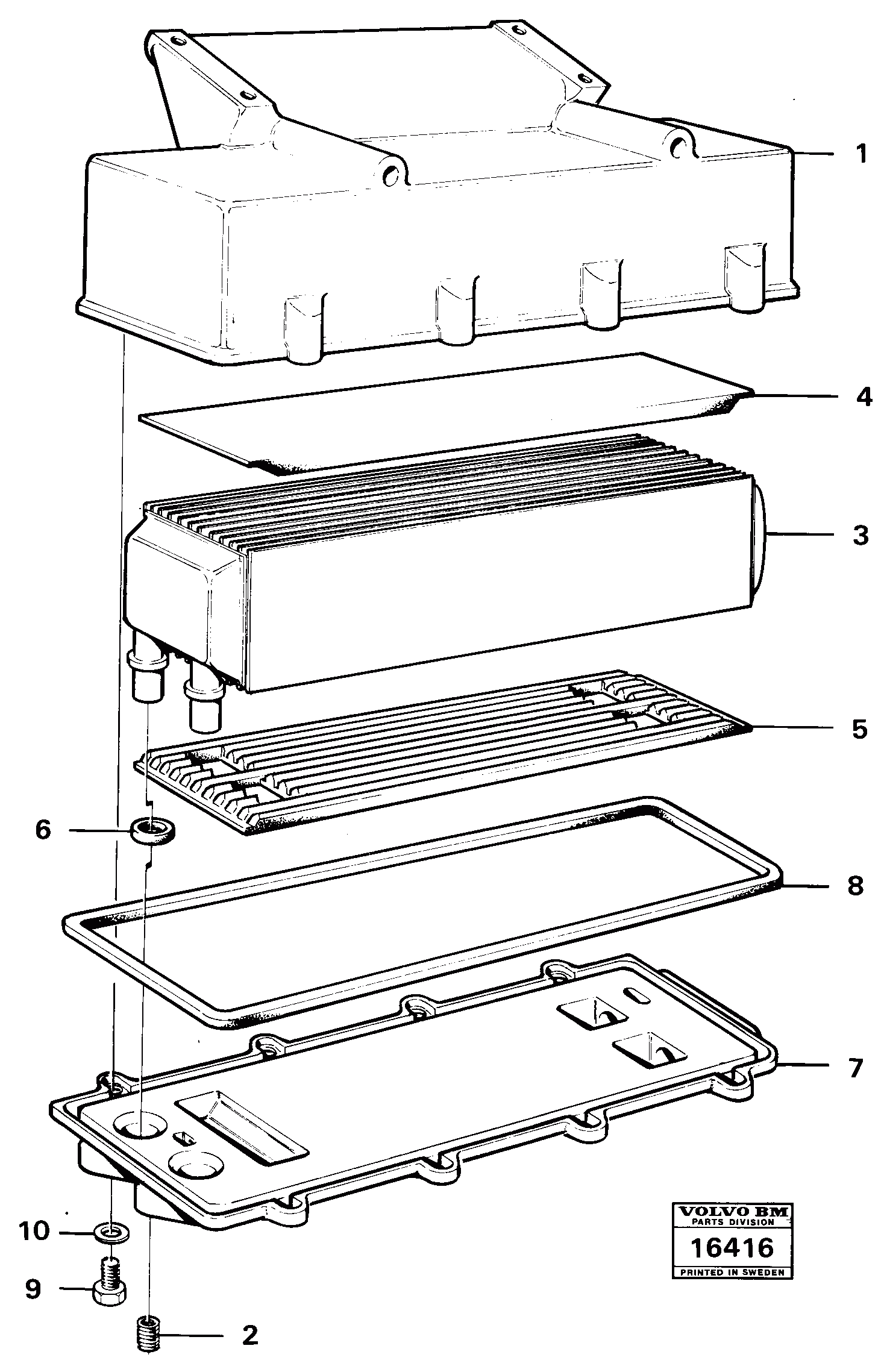 Схема запчастей Volvo 5350 5350 - 11582 Масляный радиатор 