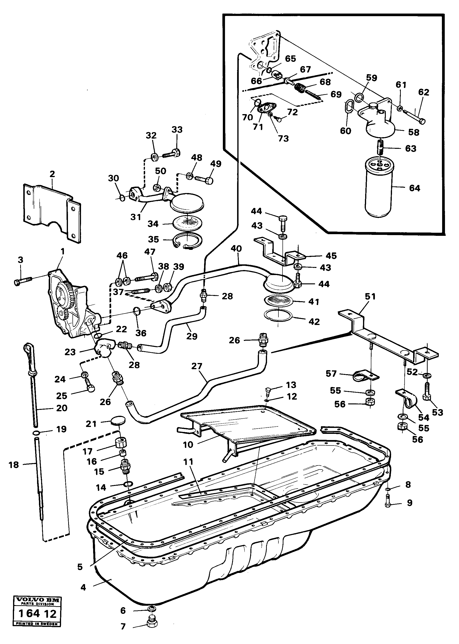 Схема запчастей Volvo 5350 5350 - 32130 Система масляной смазки 