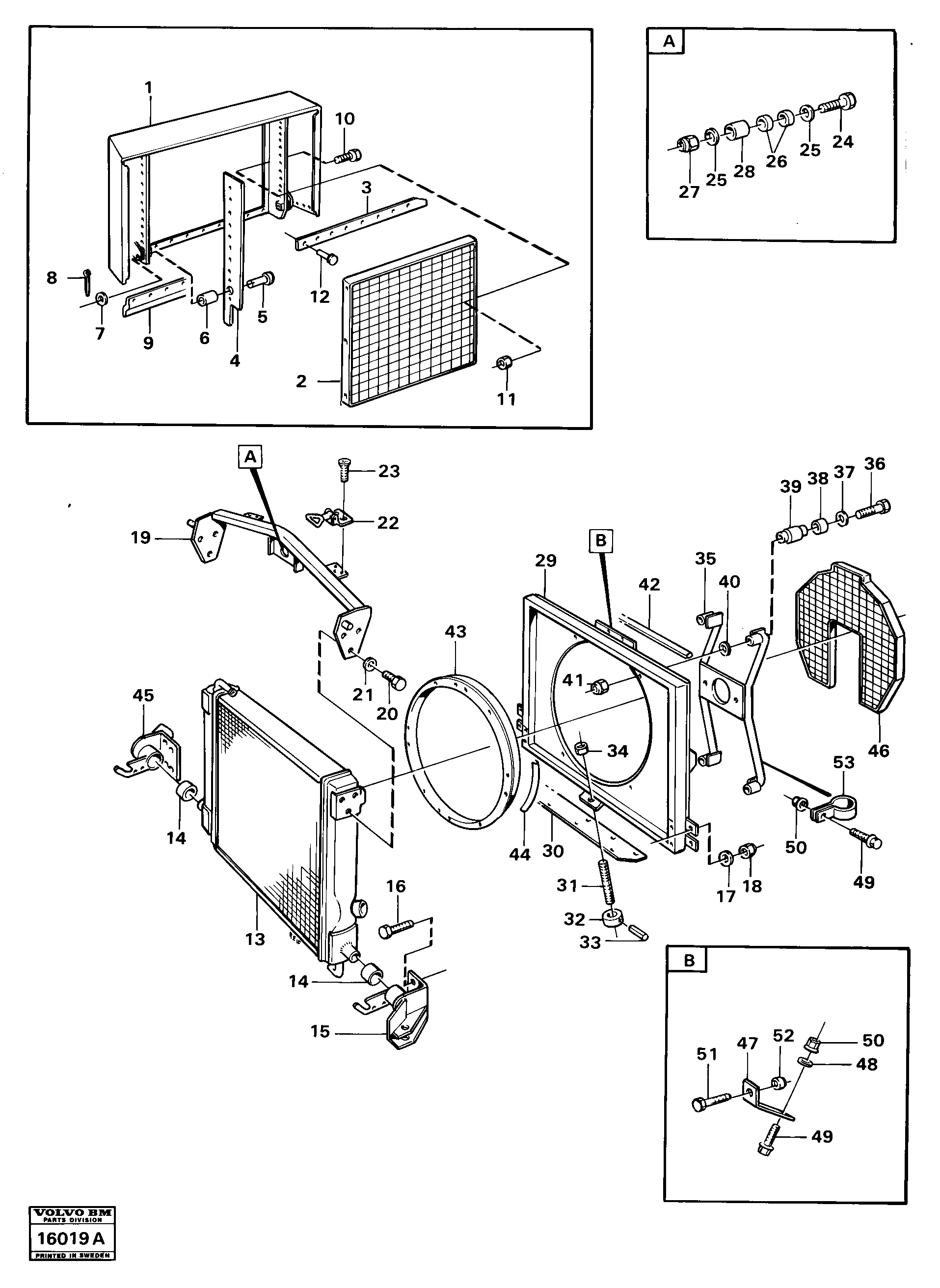 Схема запчастей Volvo 5350 5350 - 83358 Radiator,fitting 