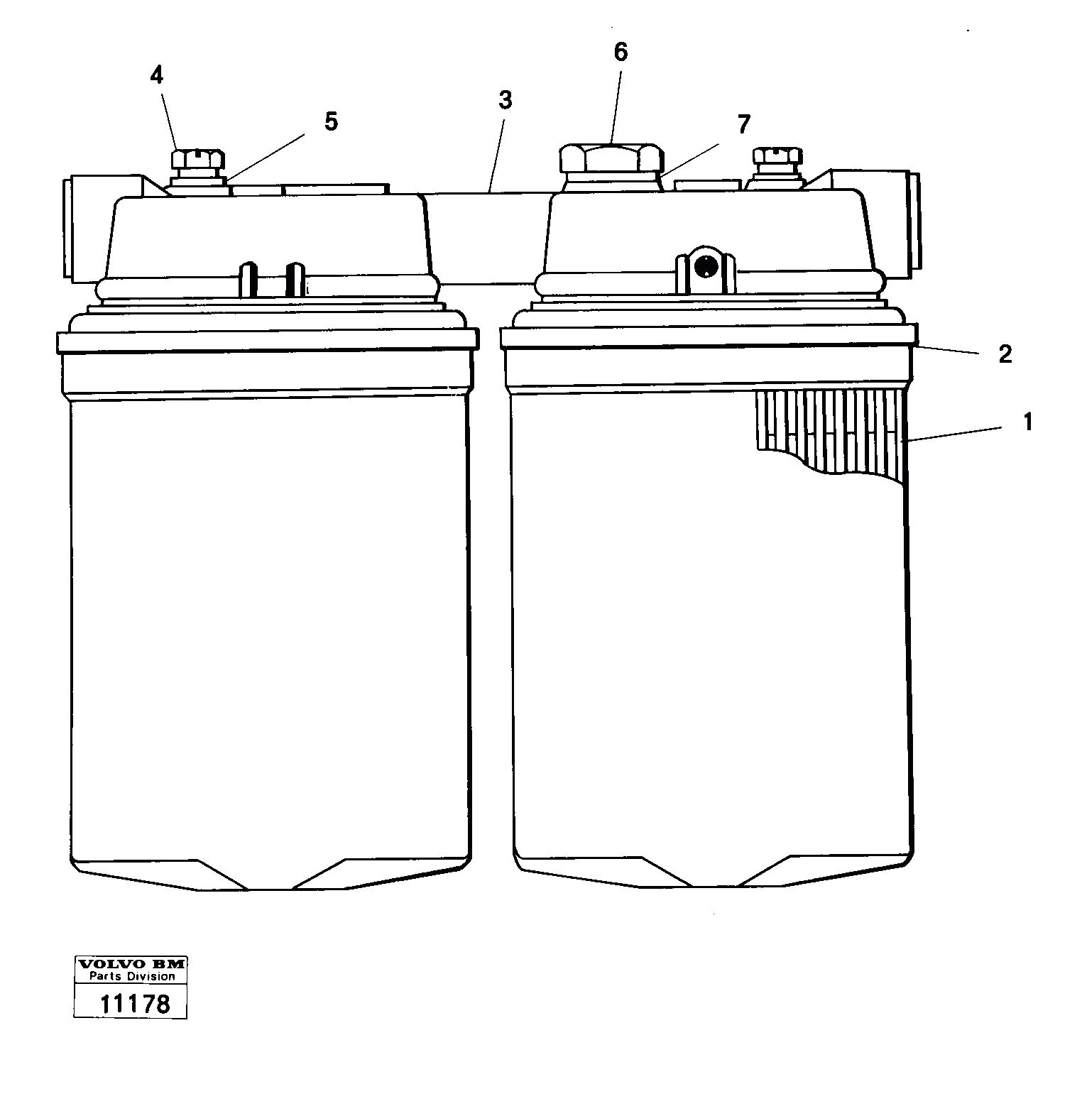 Схема запчастей Volvo 5350 5350 - 4254 Фильтр топливный 