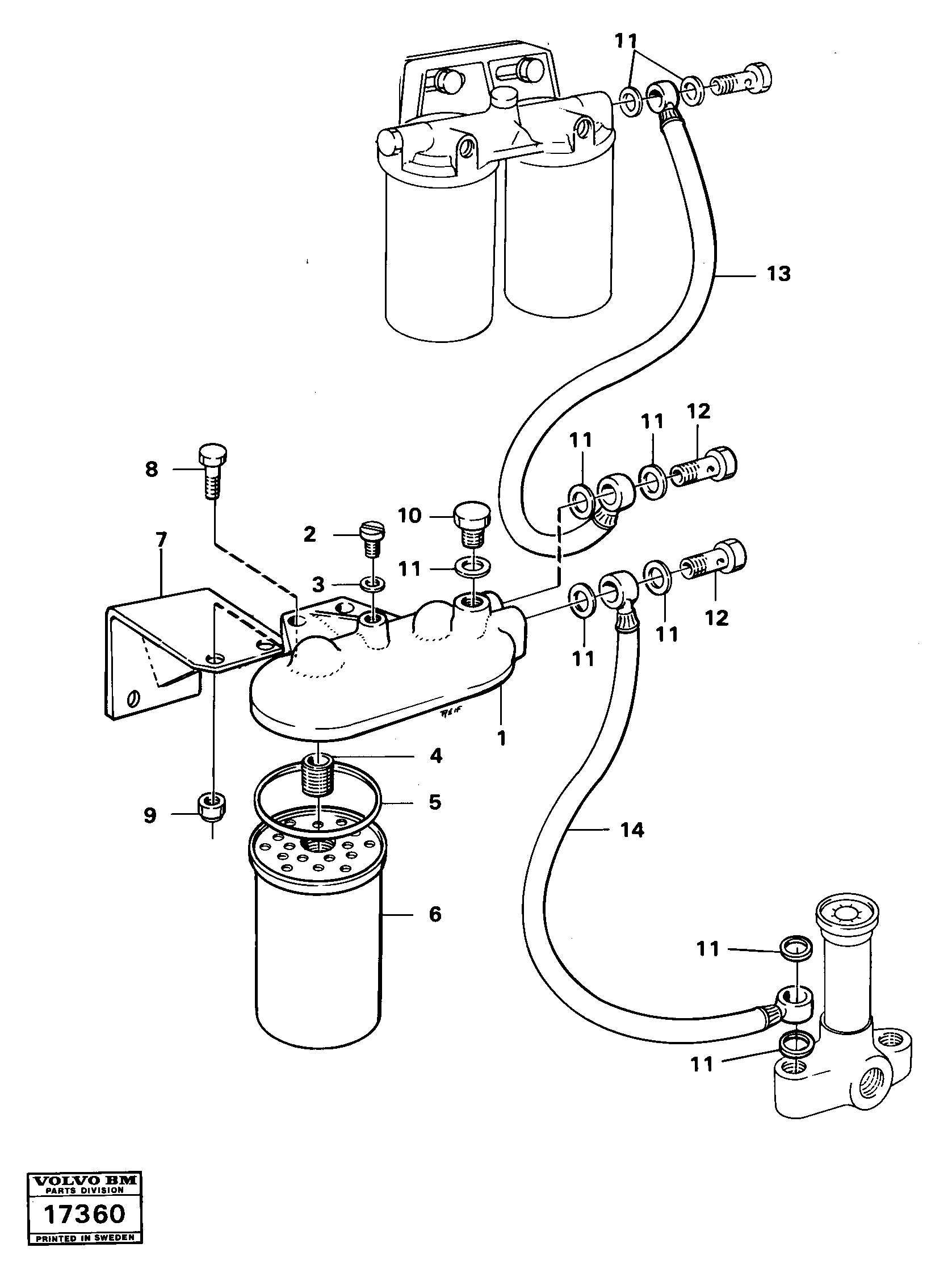 Схема запчастей Volvo 5350 5350 - 83152 Extra fuel filter 99368 