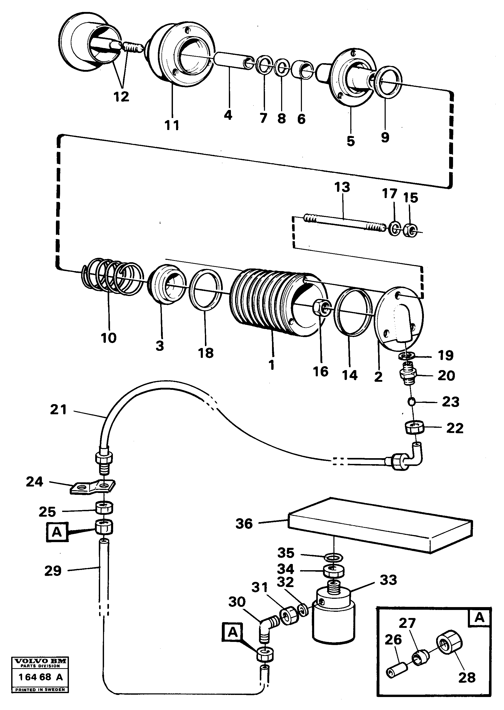 Схема запчастей Volvo 5350 5350 - 2051 Exhaust pressure regulator 
