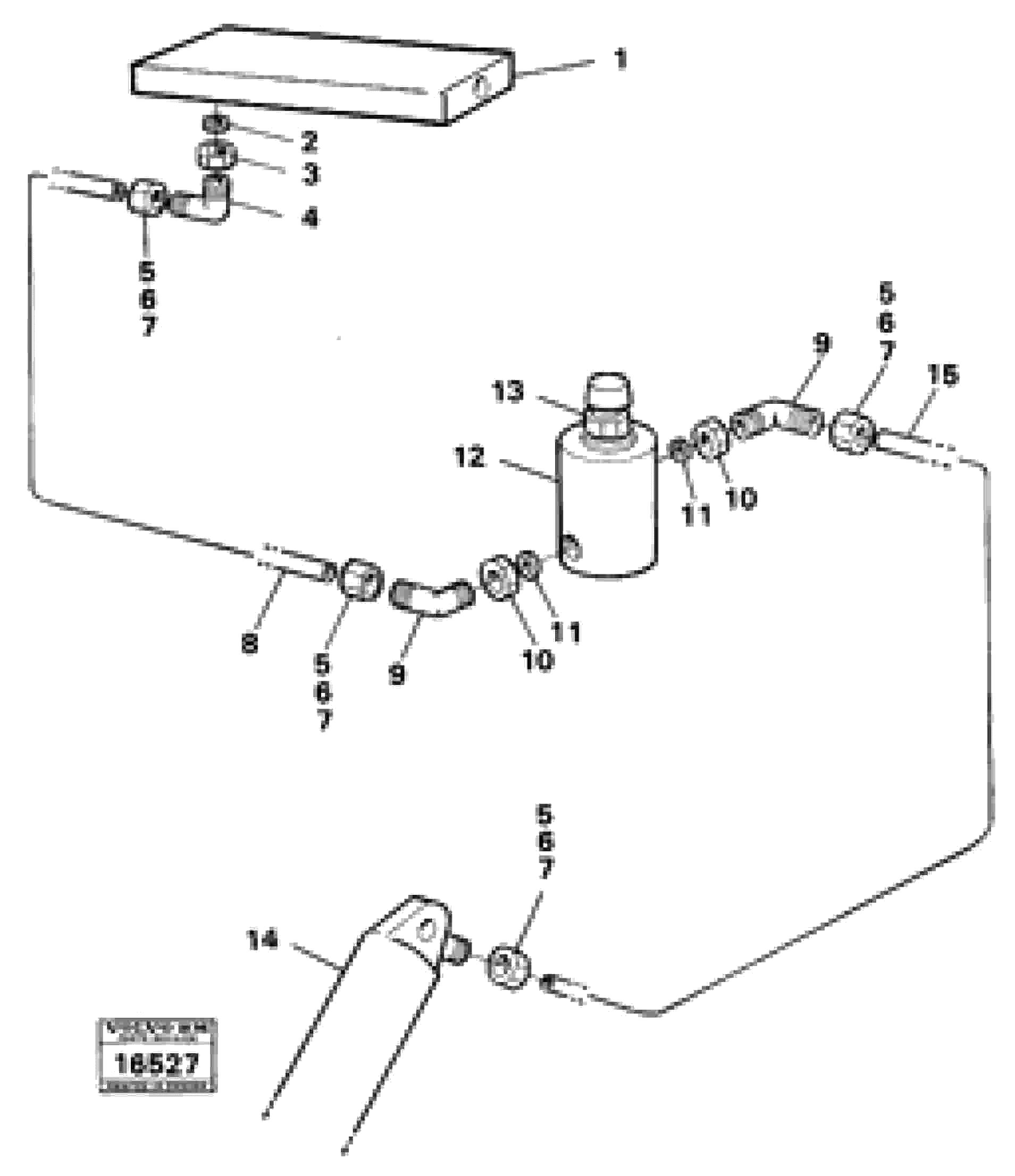 Схема запчастей Volvo 5350 5350 - 4258 Exhaust-heated body pneumatic system 98697 
