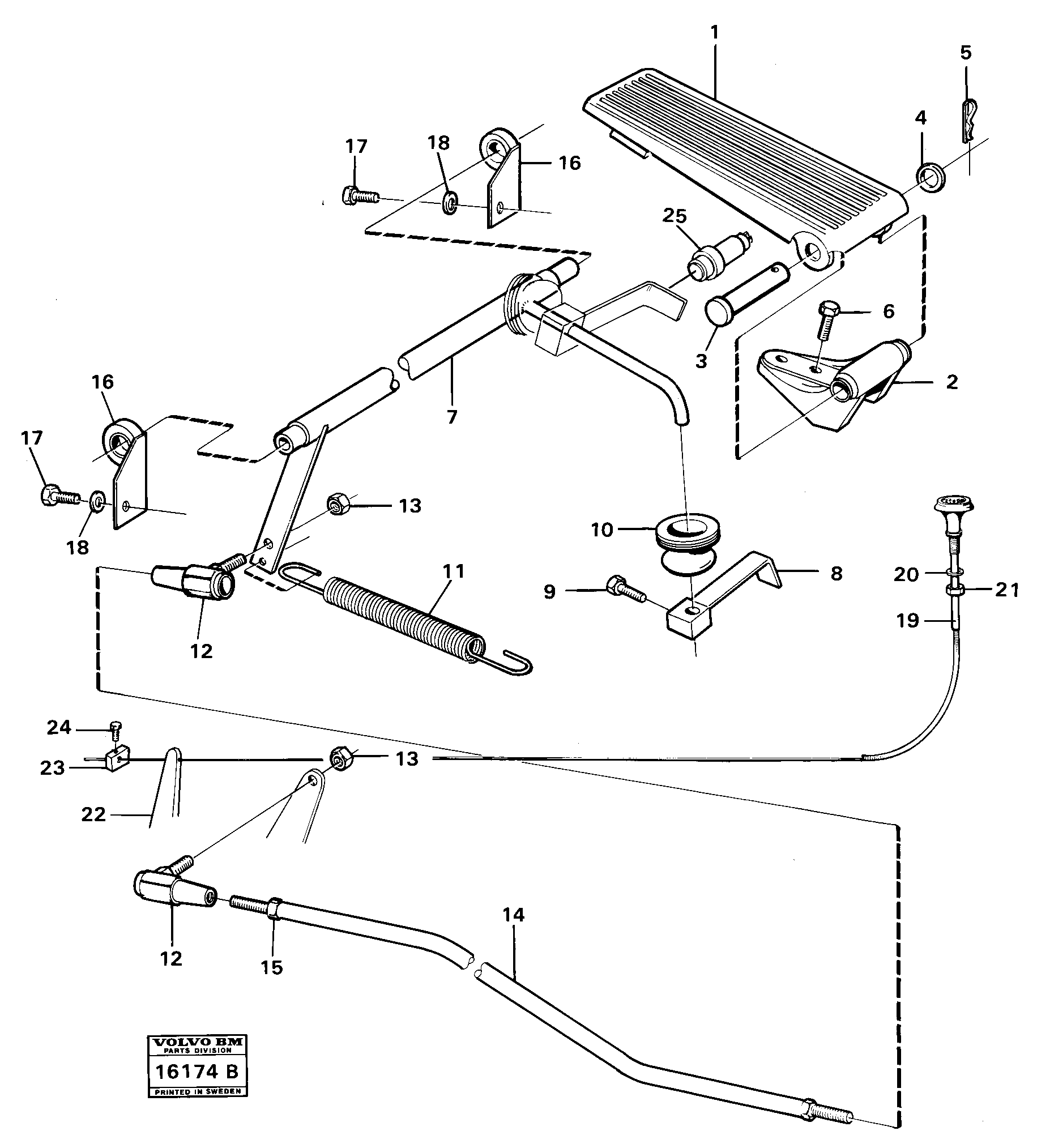 Схема запчастей Volvo 5350 5350 - 34502 Govornor controls tillv nr -1616 