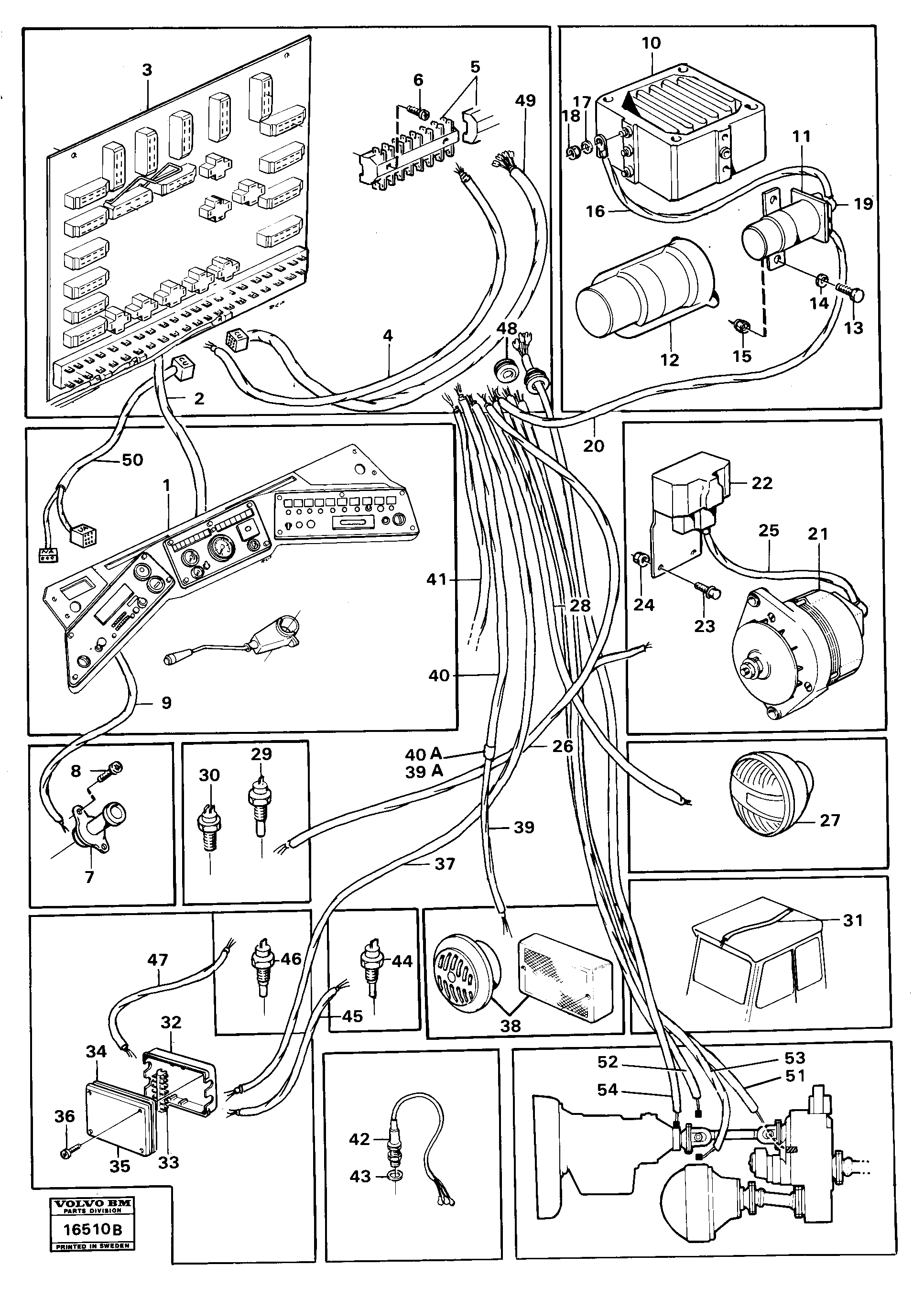 Схема запчастей Volvo 5350 5350 - 2060 Electrical system,tractor 