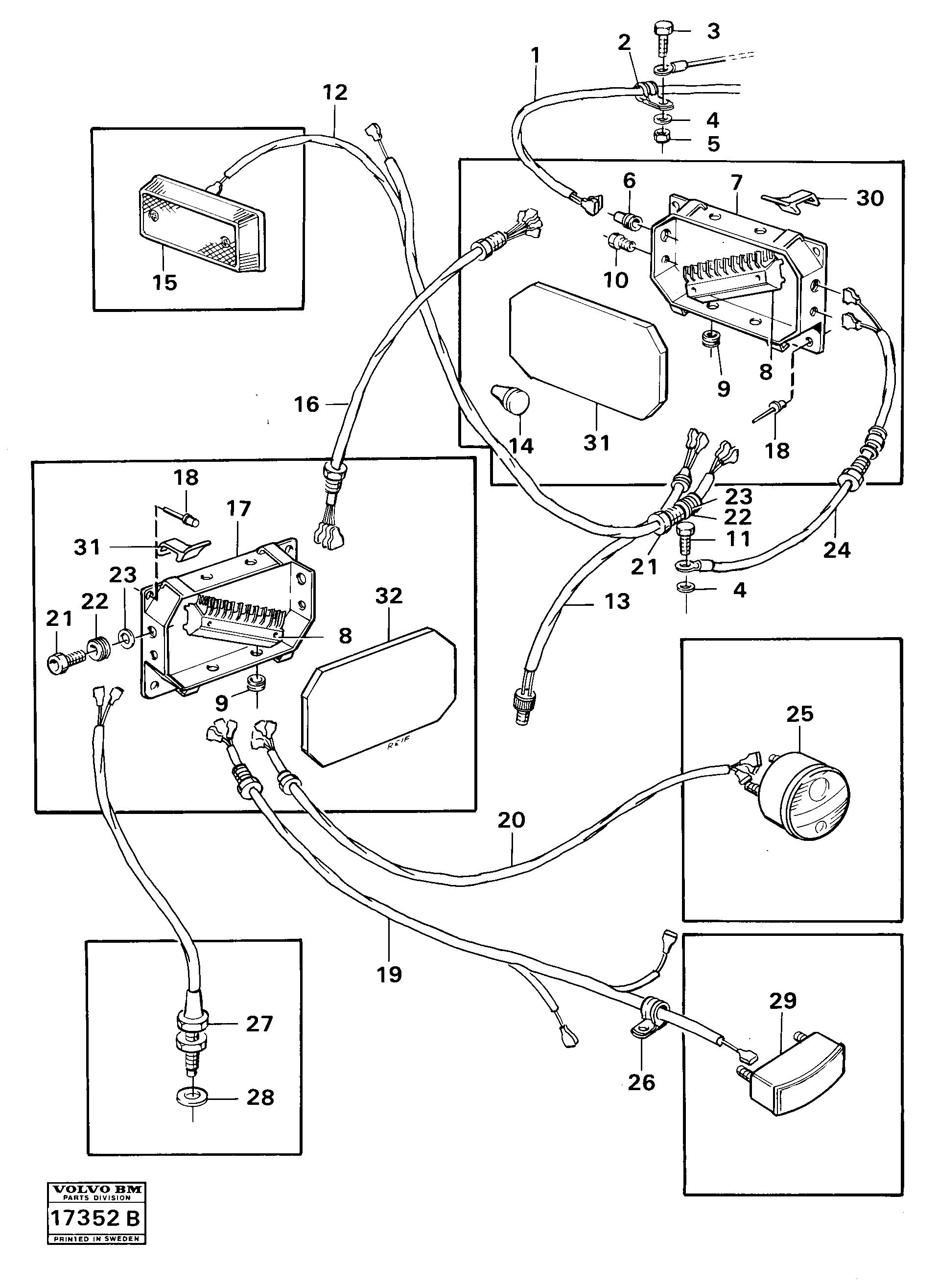 Схема запчастей Volvo 5350 5350 - 39131 Electrical system,trailertillv nr 1800- 
