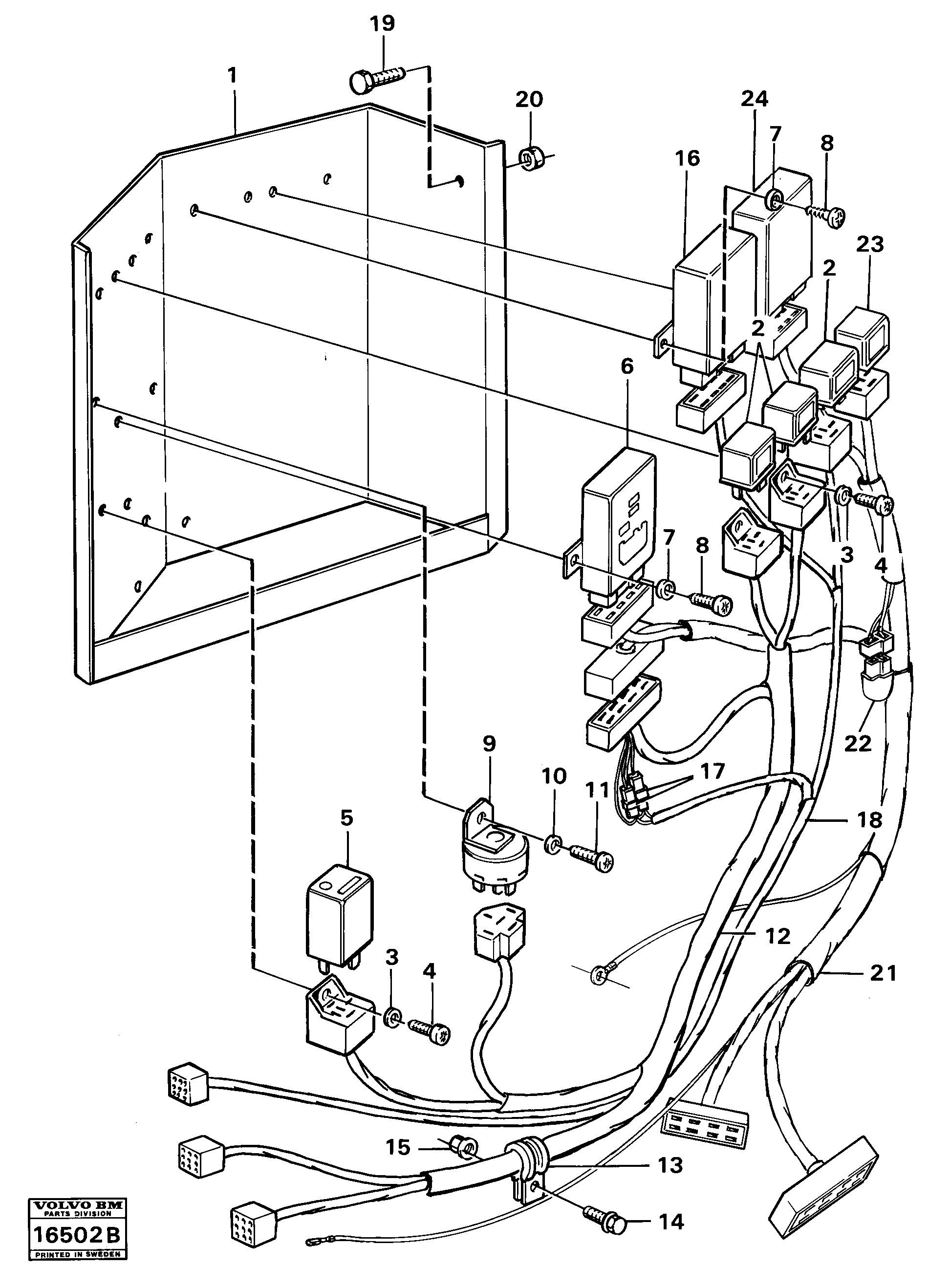 Схема запчастей Volvo 5350 5350 - 63444 Distribution box,left 