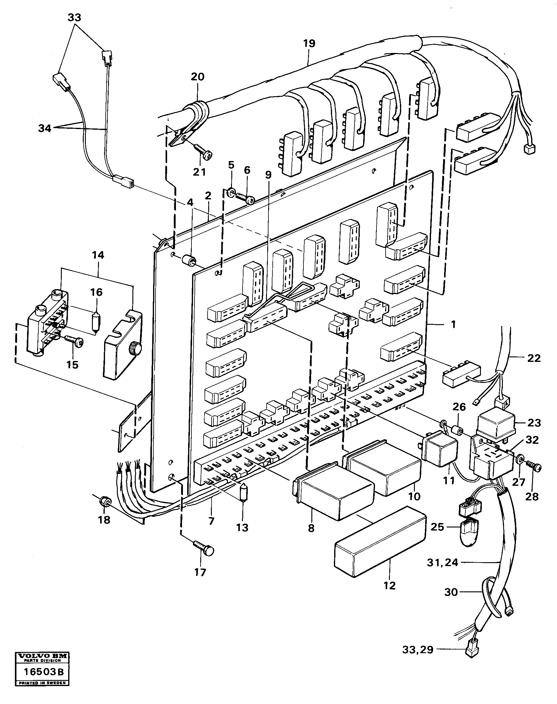 Схема запчастей Volvo 5350 5350 - 63445 Distribution box,right 