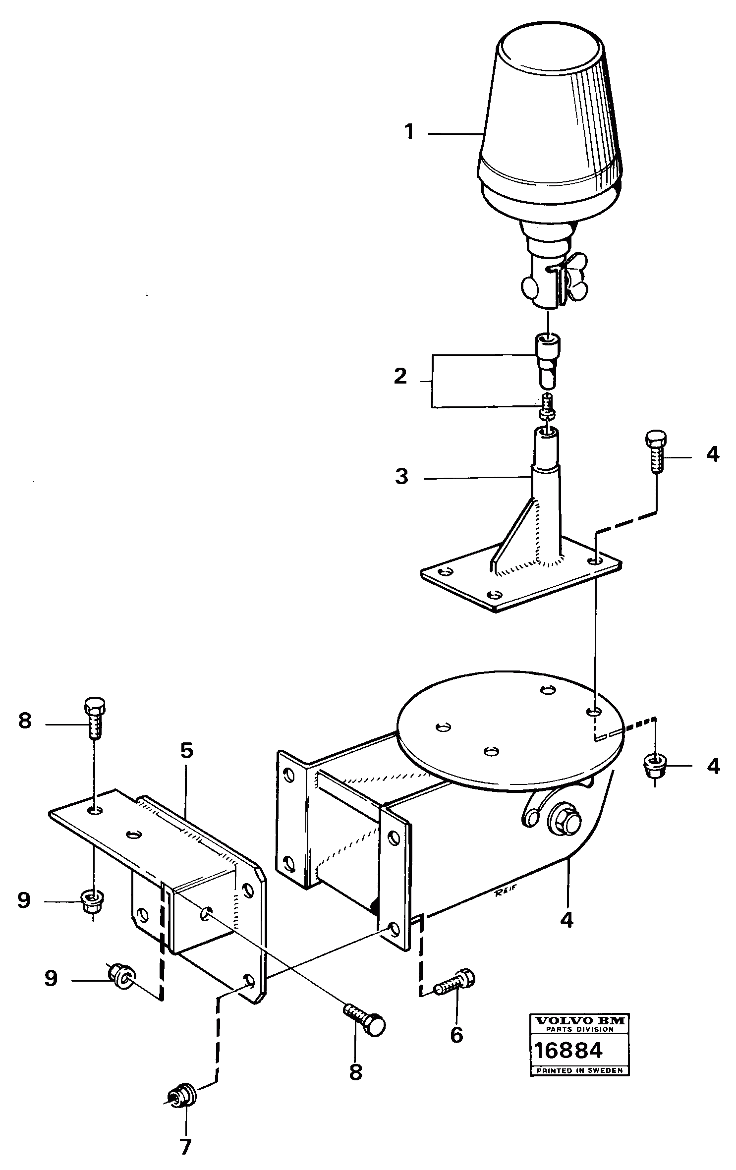 Схема запчастей Volvo 5350 5350 - 88942 Rotation warning light 99059 