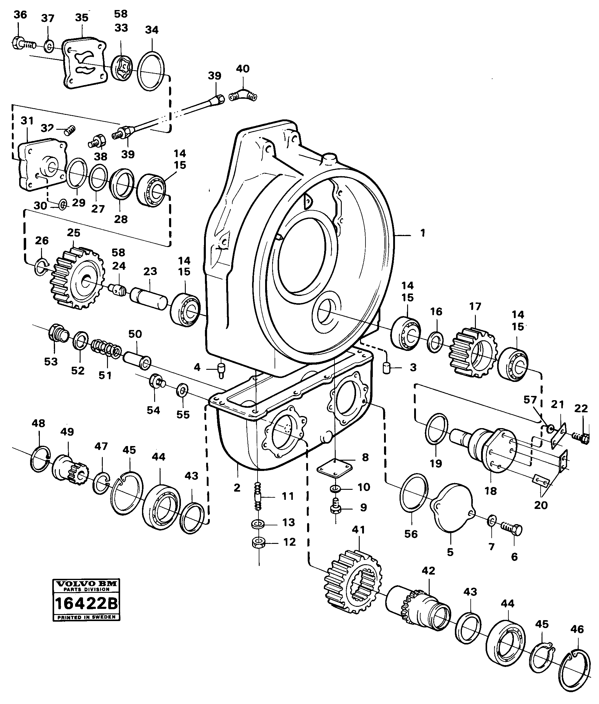 Схема запчастей Volvo 5350 5350 - 96802 Pump drive 