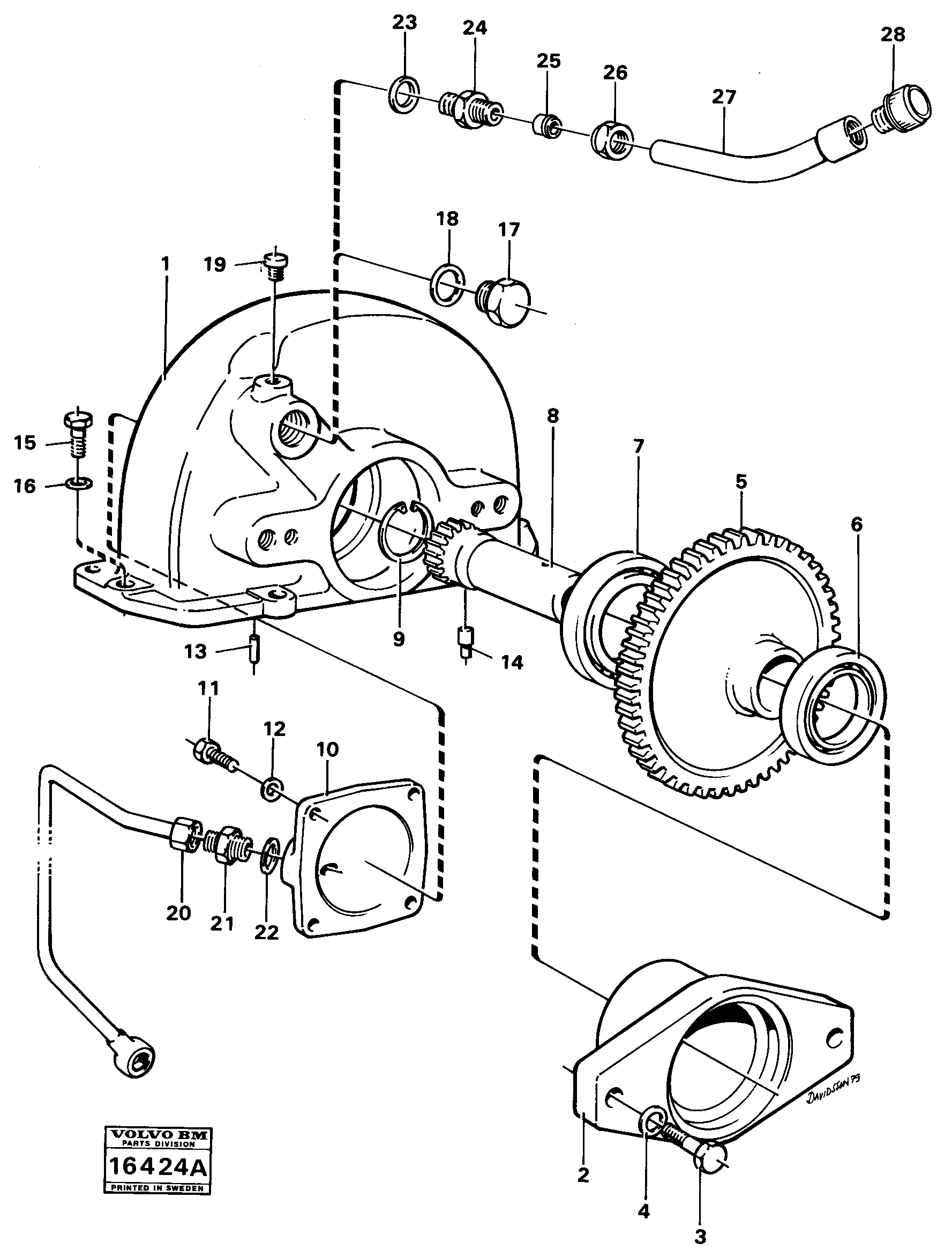 Схема запчастей Volvo 5350 5350 - 32136 Pump drive 