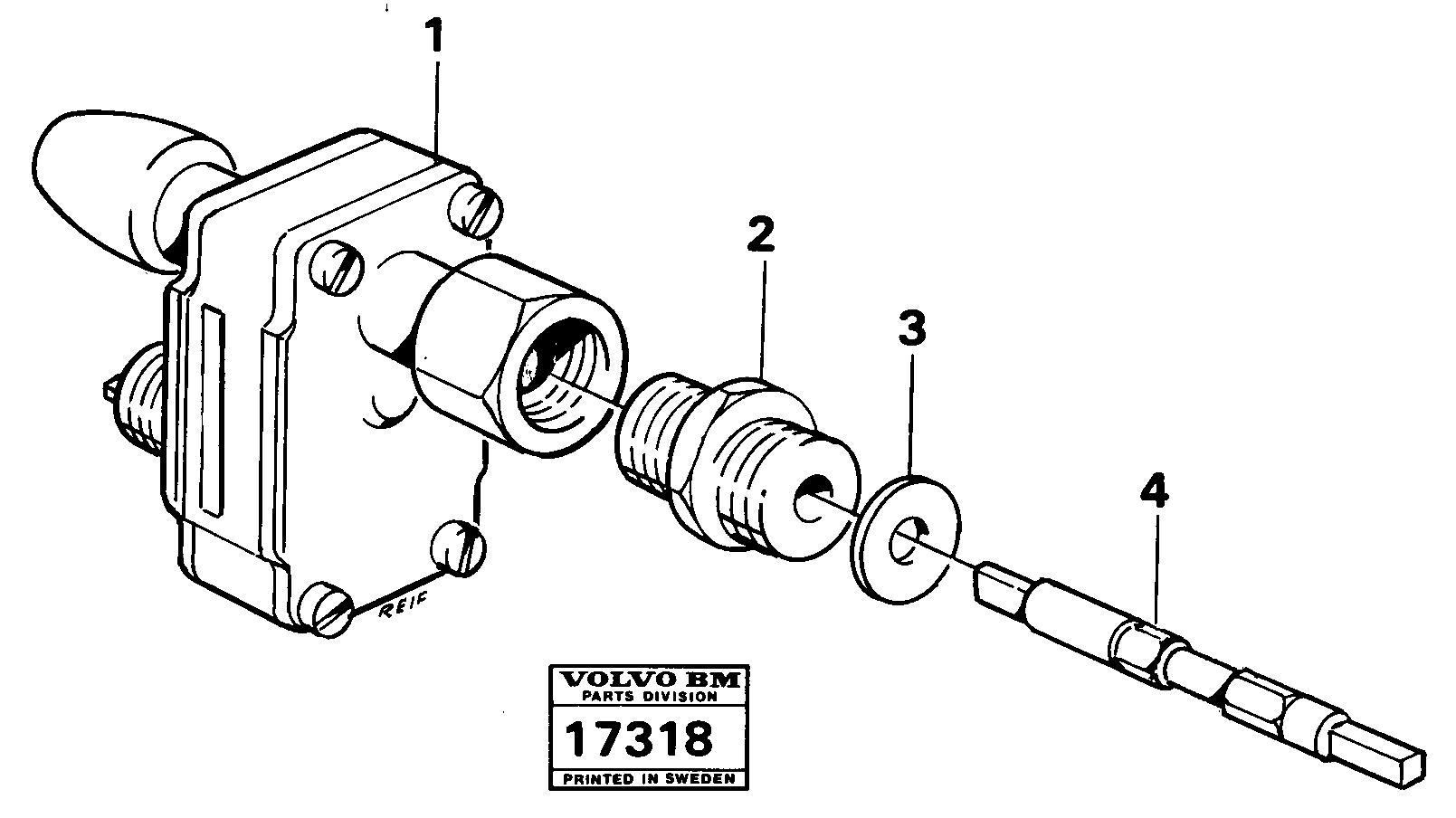 Схема запчастей Volvo 5350 5350 - 57374 Speedometer drive tillv nr 1800- 