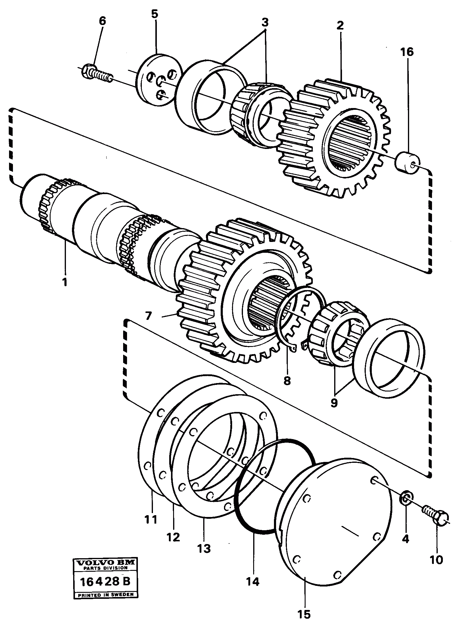 Схема запчастей Volvo 5350 5350 - 65273 Intermediate shaft 