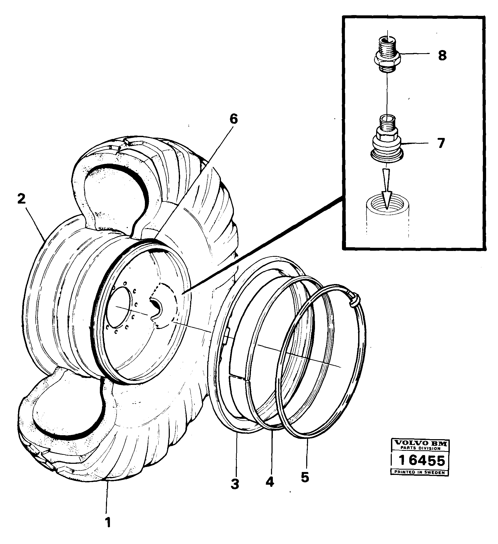 Схема запчастей Volvo 5350 5350 - 14289 Wheel equipment 