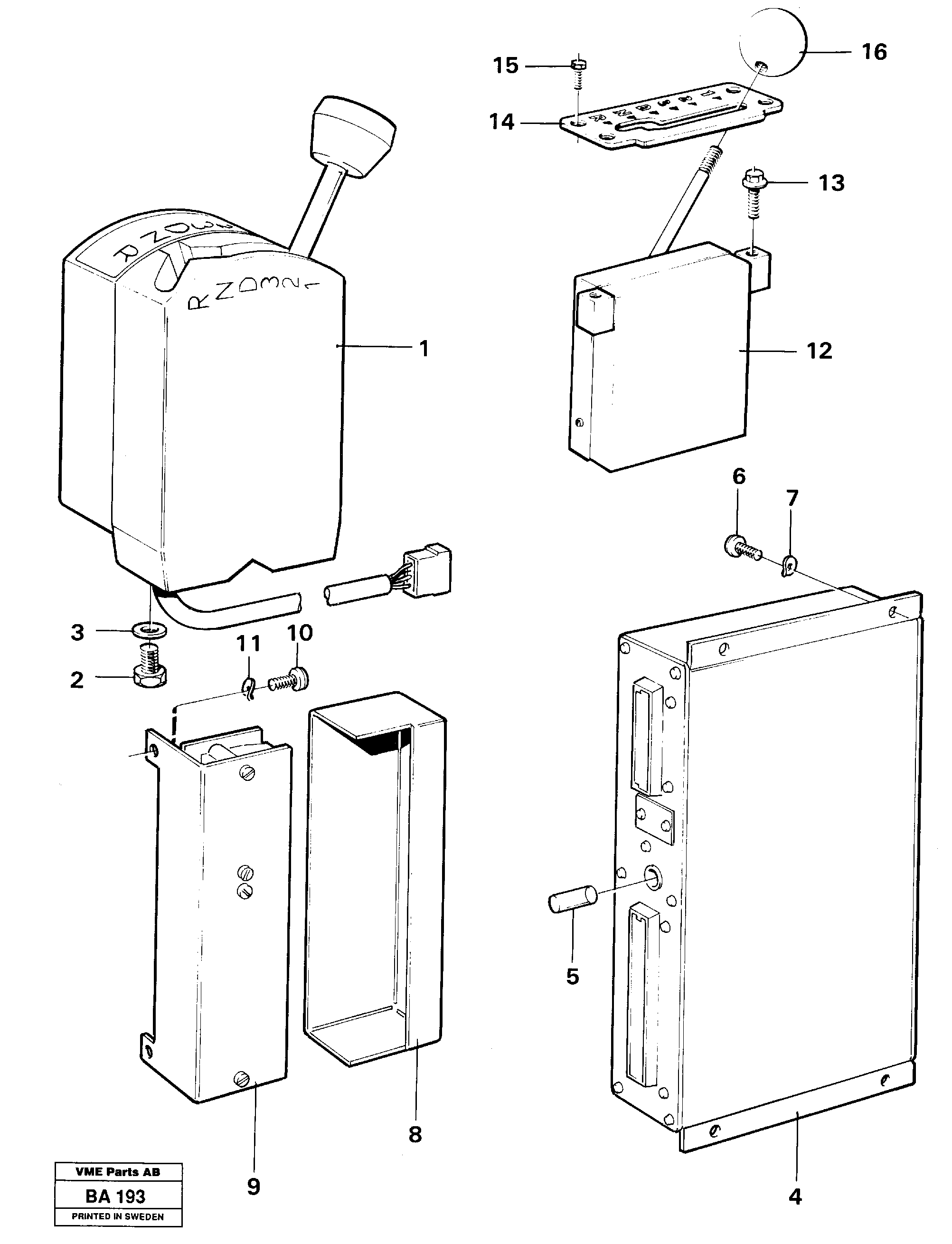 Схема запчастей Volvo A20 VOLVO BM A20 - 98927 Peripherie parts 