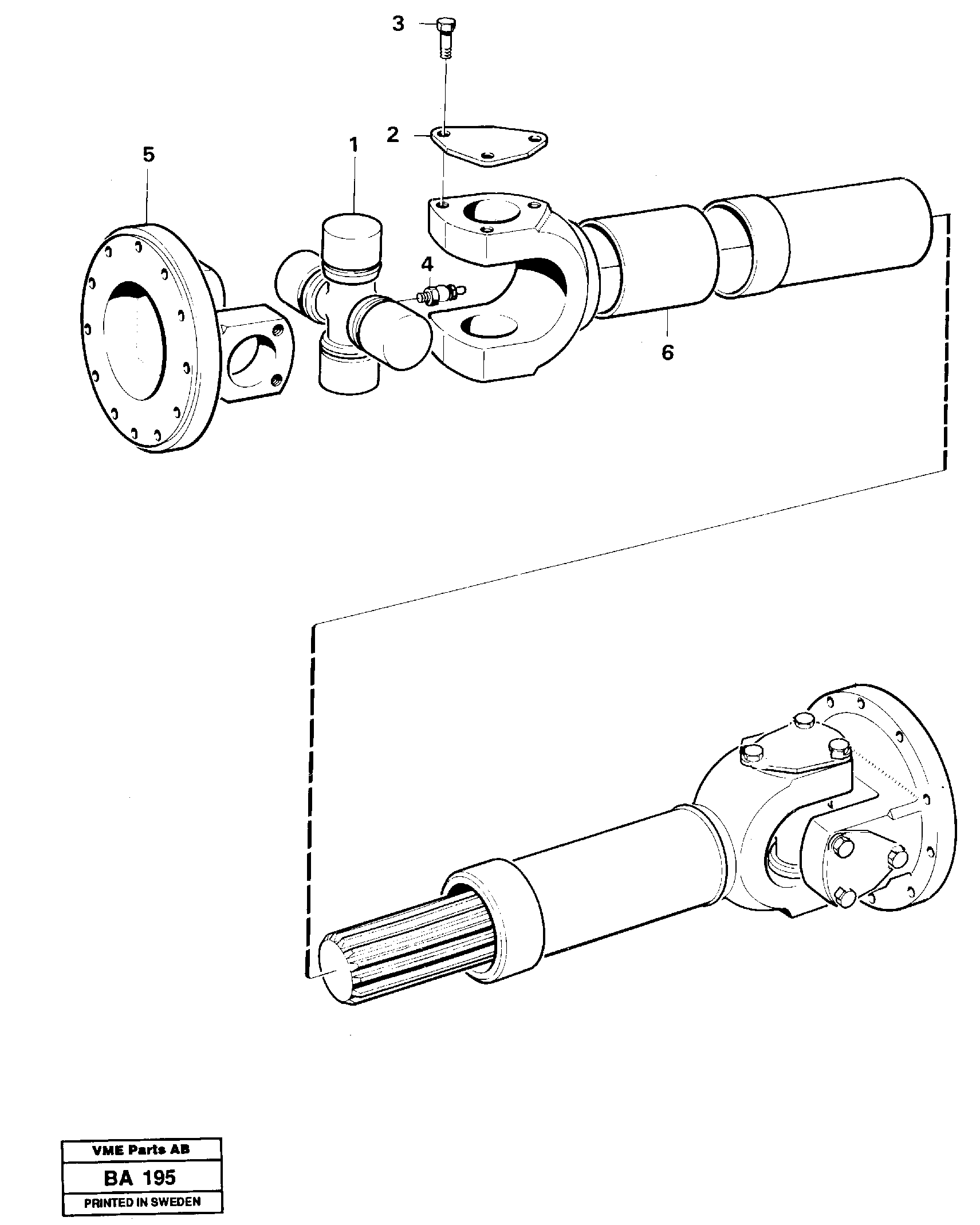 Схема запчастей Volvo A20 VOLVO BM A20 - 20417 Вал карданный 