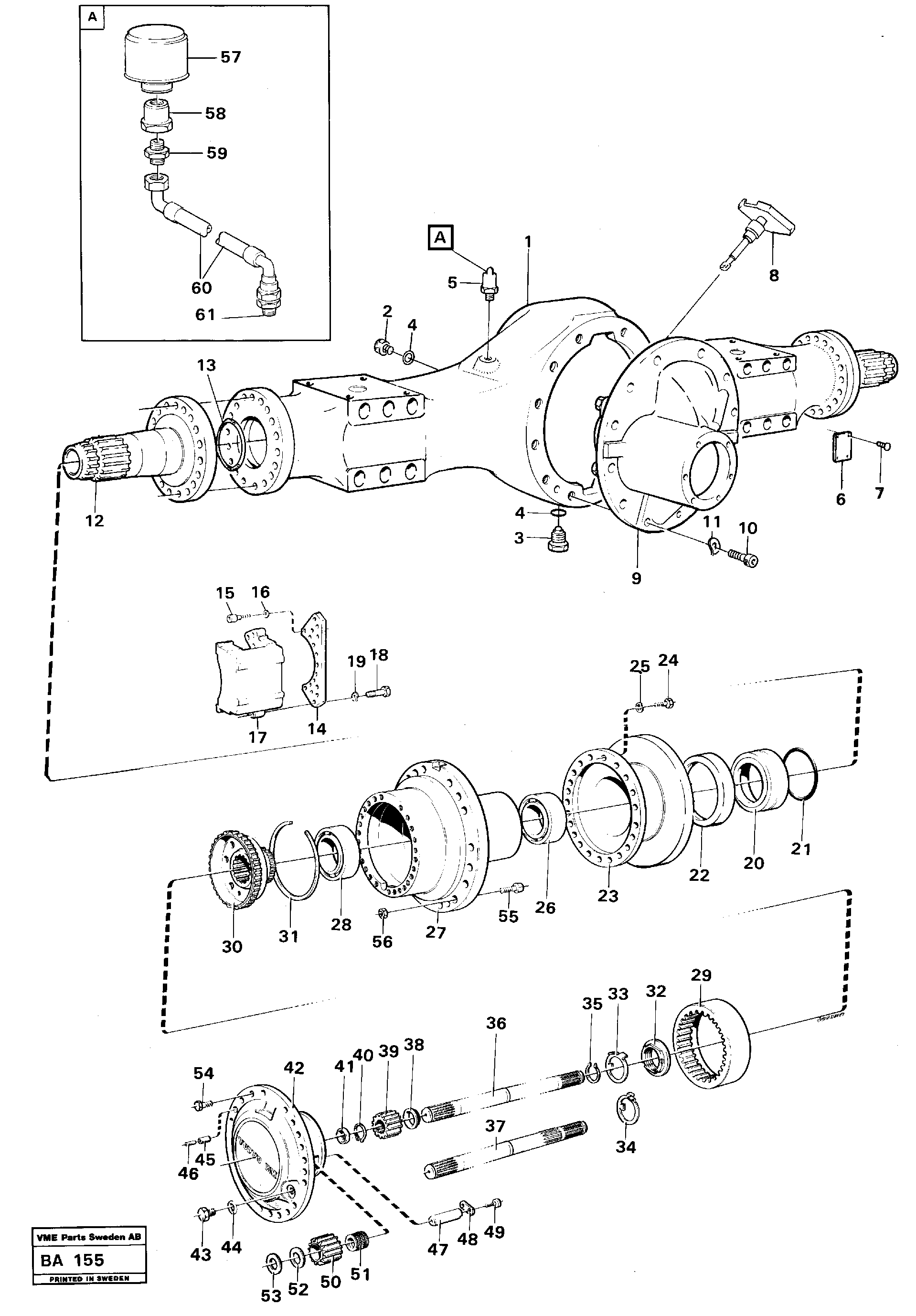 Схема запчастей Volvo A20 VOLVO BM A20 - 106536 Planet shaft 
