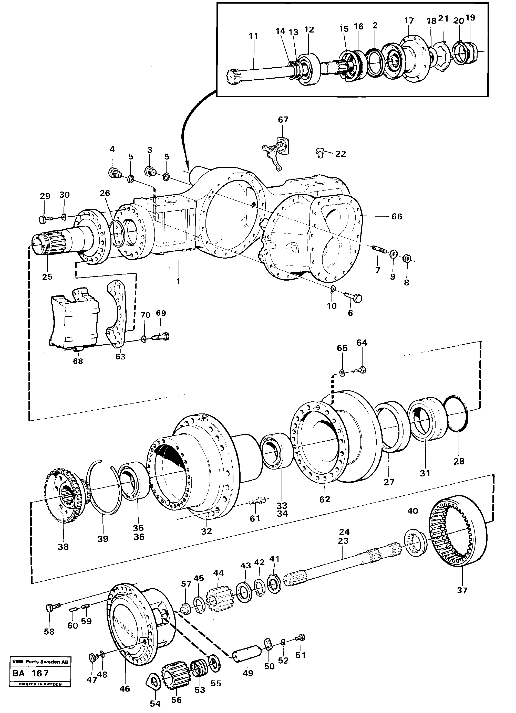 Схема запчастей Volvo A20 VOLVO BM A20 - 106812 Вал приводной (ведущий) 