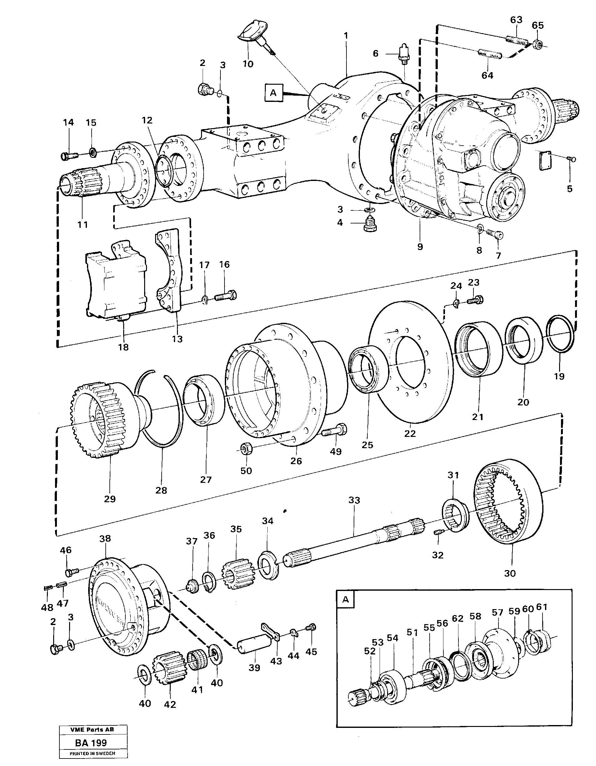 Схема запчастей Volvo A20 VOLVO BM A20 - 106843 Вал приводной (ведущий) 