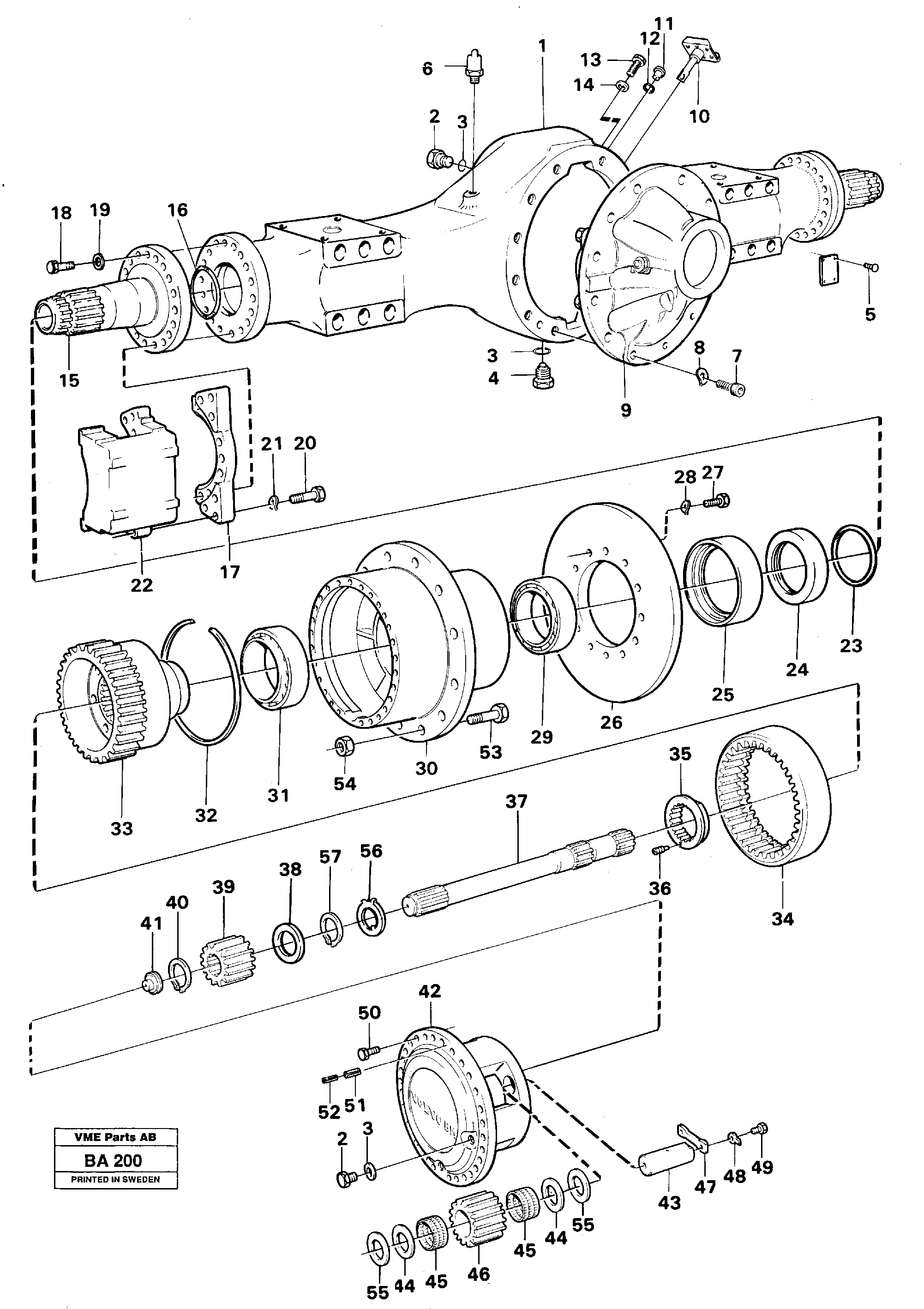 Схема запчастей Volvo A20 VOLVO BM A20 - 106943 Drive shaft 6 x 6 