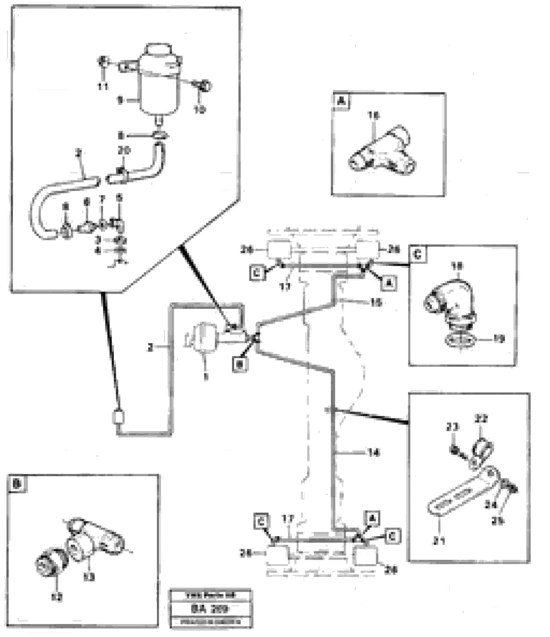 Схема запчастей Volvo A20 VOLVO BM A20 - 71357 Hydraulic brake system, tractor 