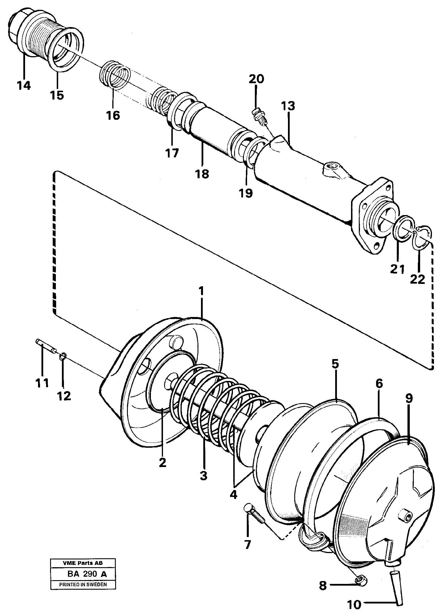 Схема запчастей Volvo A20 VOLVO BM A20 - 15474 Brake unit 