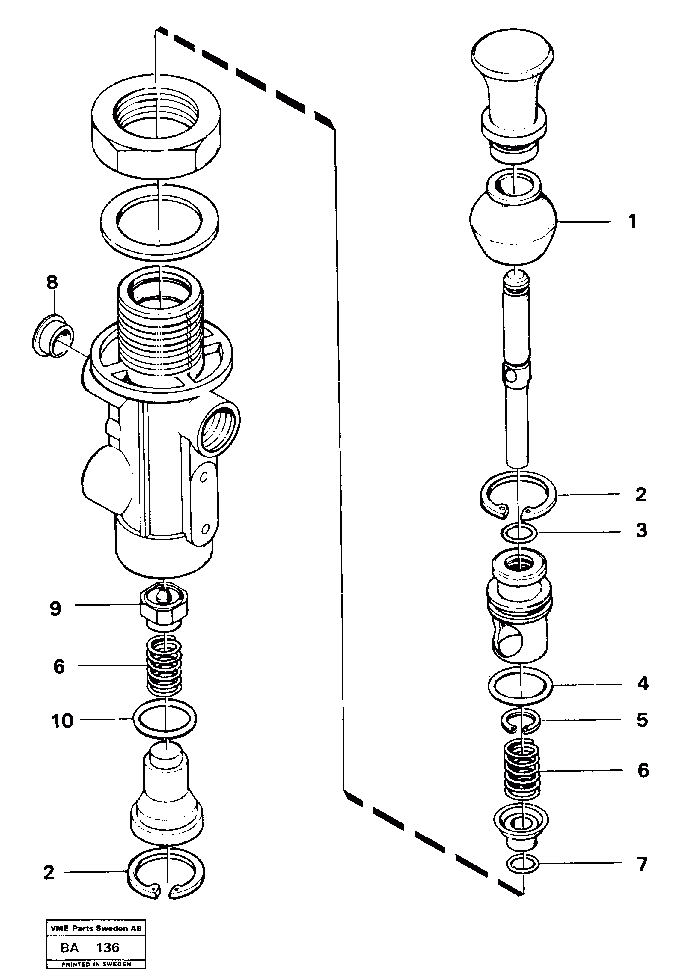 Схема запчастей Volvo A20 VOLVO BM A20 - 19325 Valves 